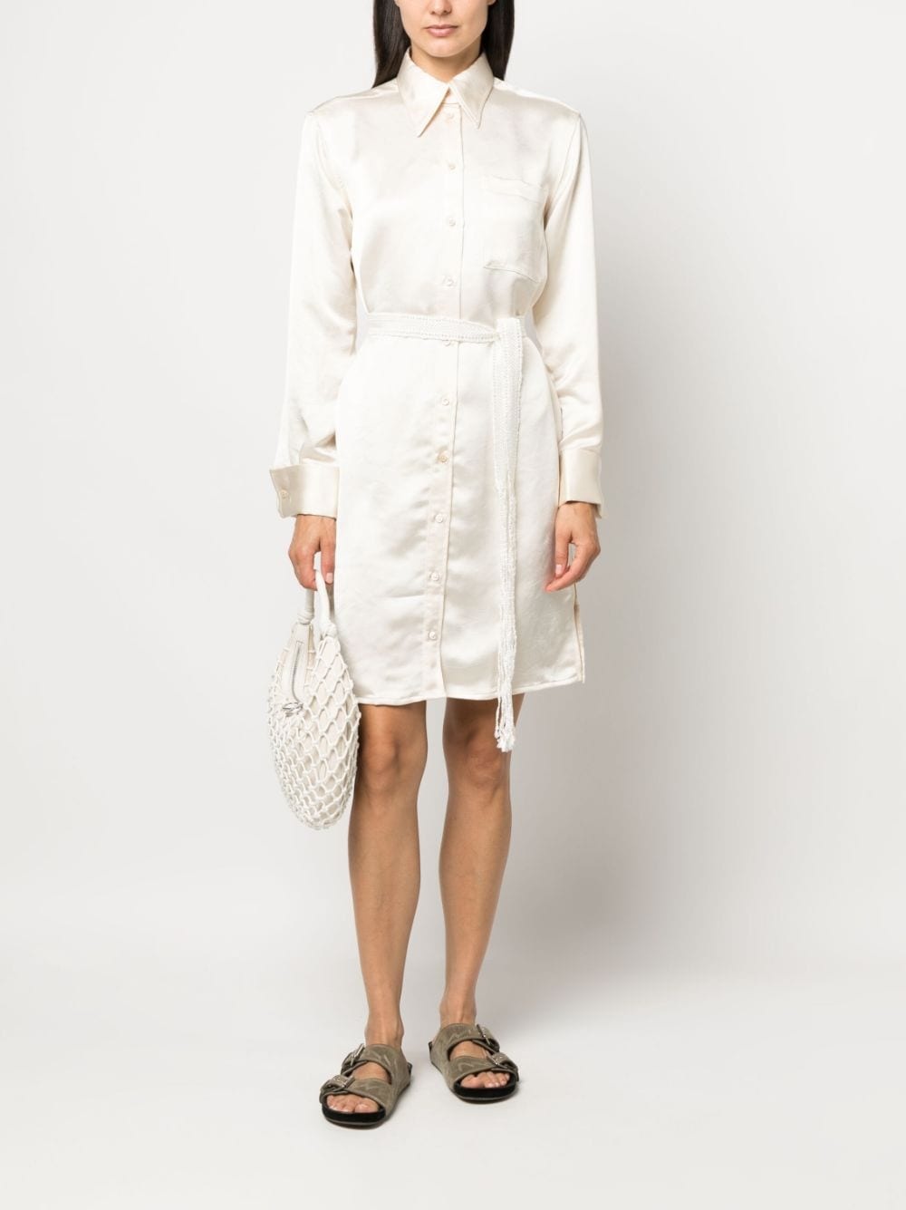 long-sleeve shirt dress - 2