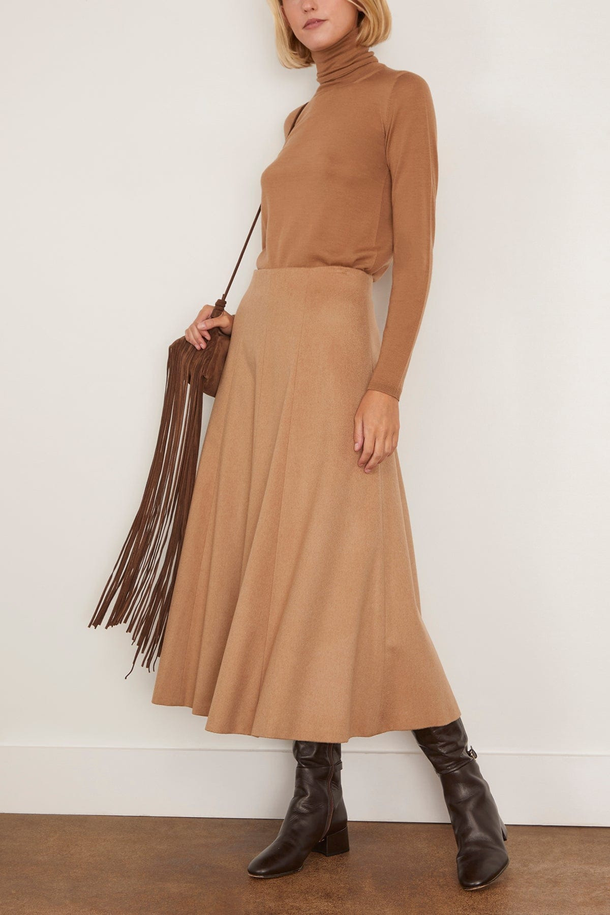 Geneve Skirt in Camel - 2