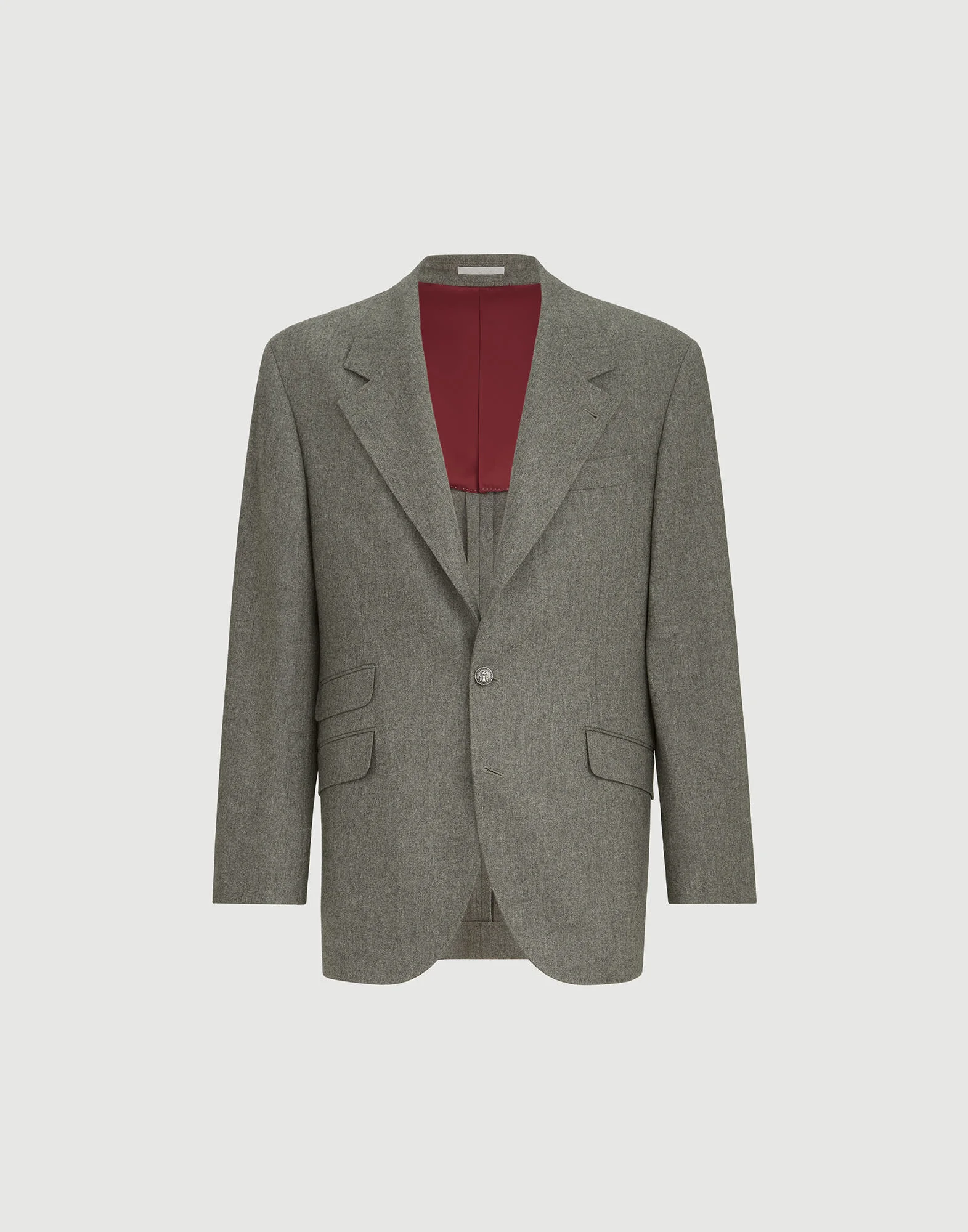 Virgin wool flannel Cavallo Tailor blazer with metal buttons - 1