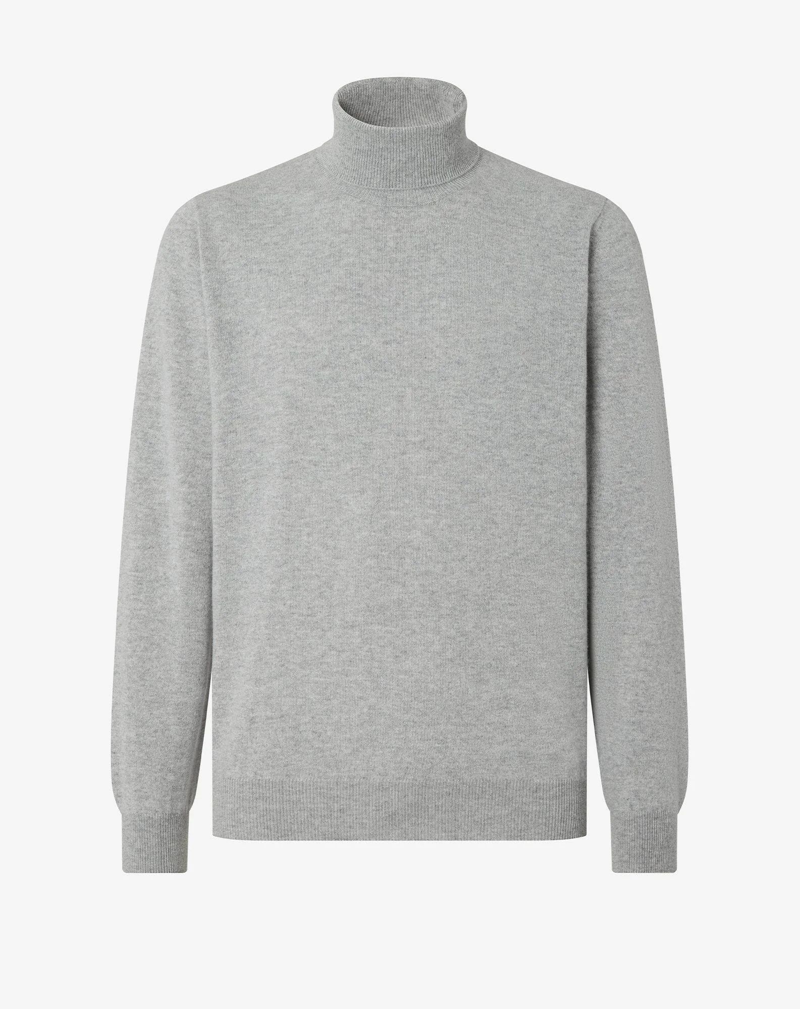 Grey mélange turtleneck in sublime cashmere - 1