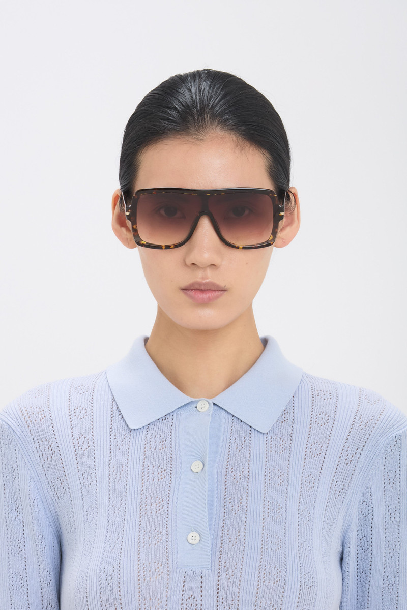 Victoria Beckham Layered Mask Frame In Havana outlook