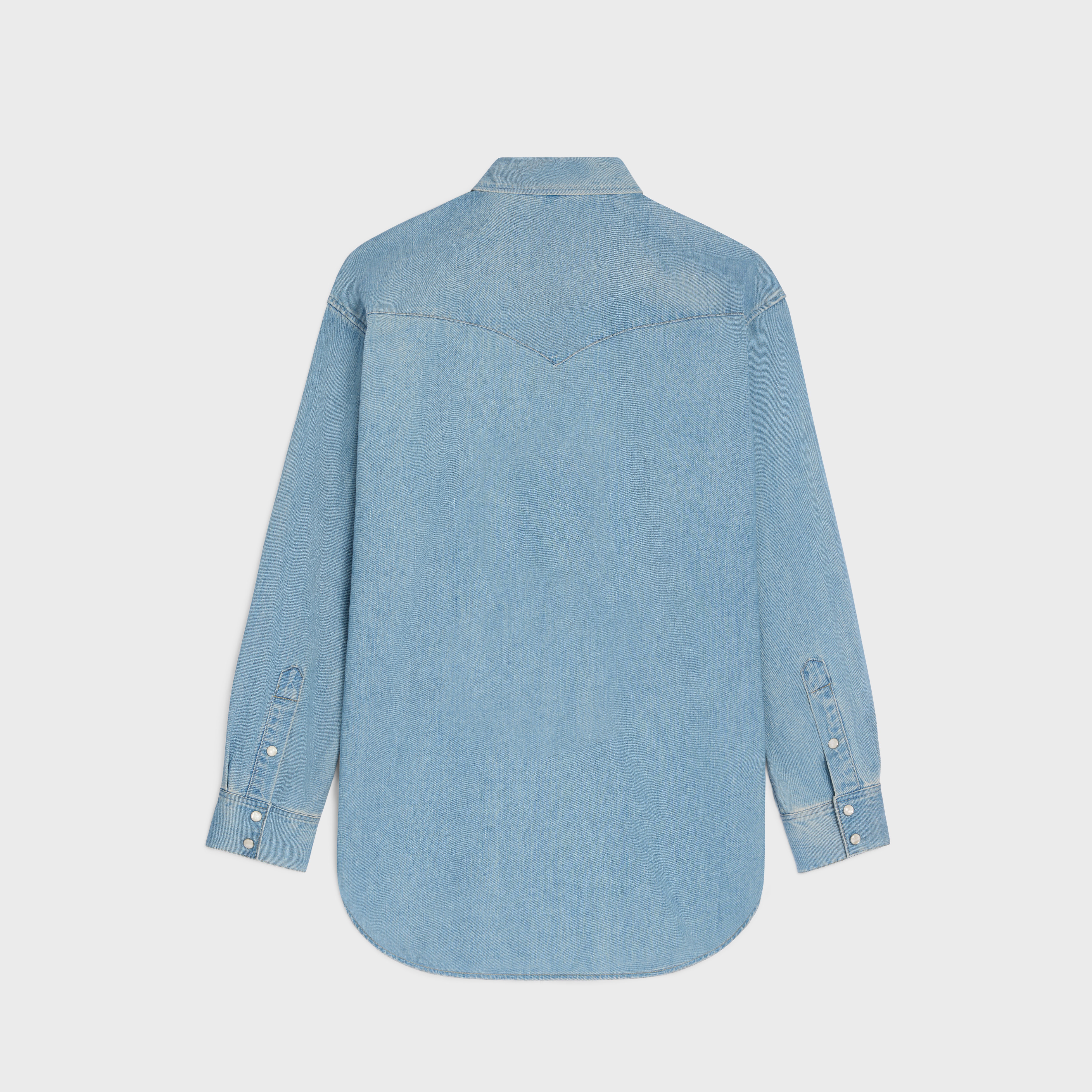 シャツ Celine \"Vintage Stone\" denim shirt CELINE shirt in vintage stone indigo denim | REVERSIBLE
