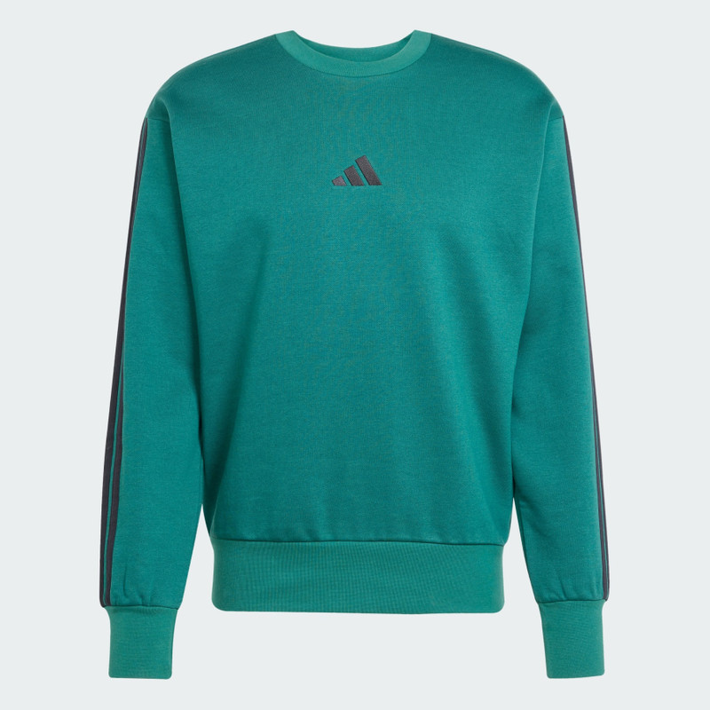 Essentials 3-Stripes Fleece Sweatshirt - 1