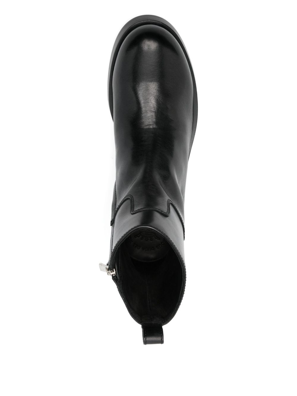 zip-detail leather boots - 4