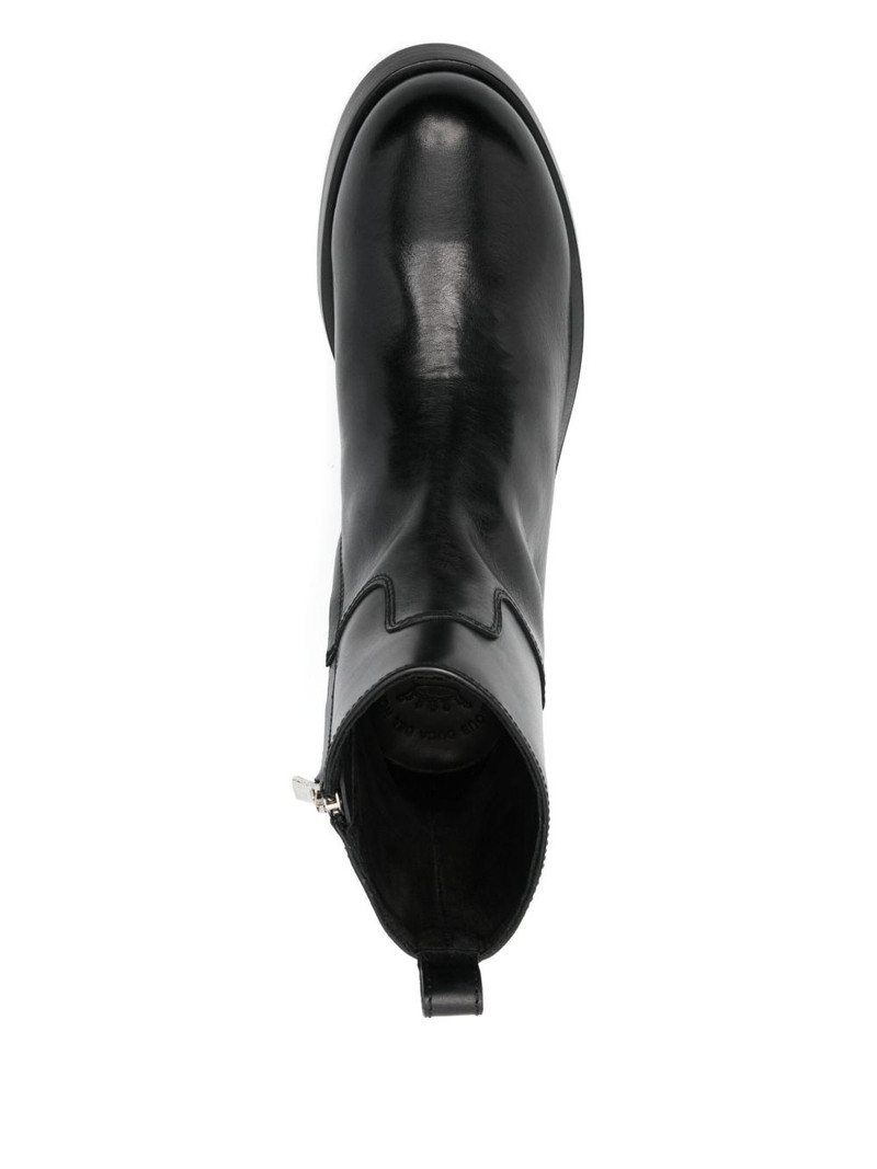 zip-detail leather boots 4