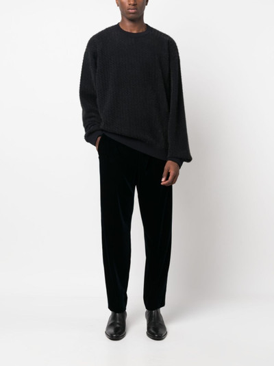 GIORGIO ARMANI felted wool-blend jumper outlook