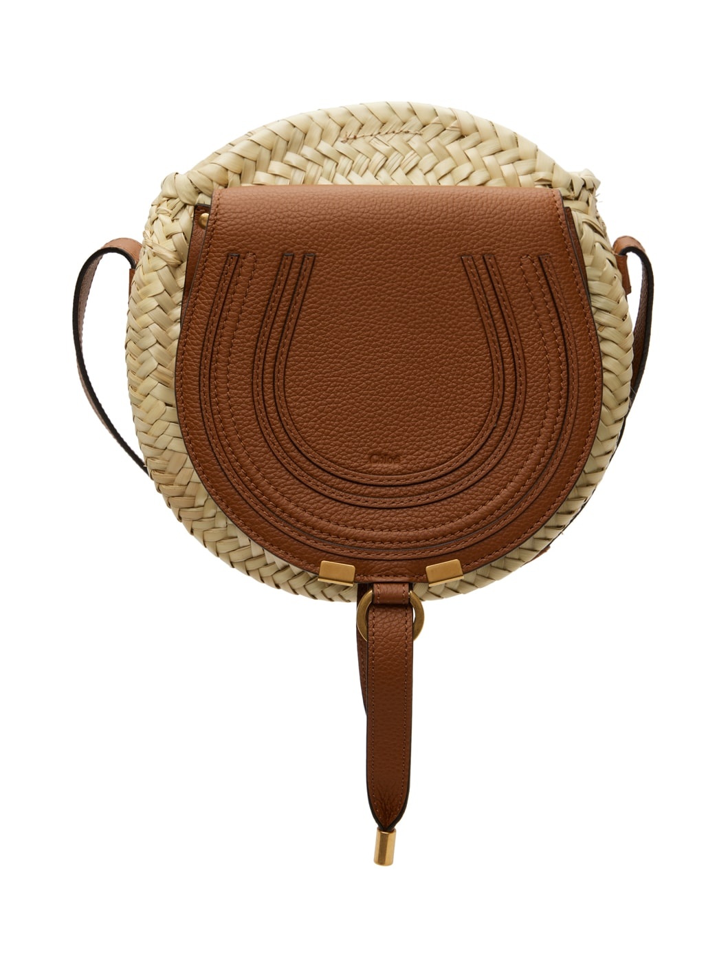 Tan & Brown Marcie Crossbody Basket Bag - 1