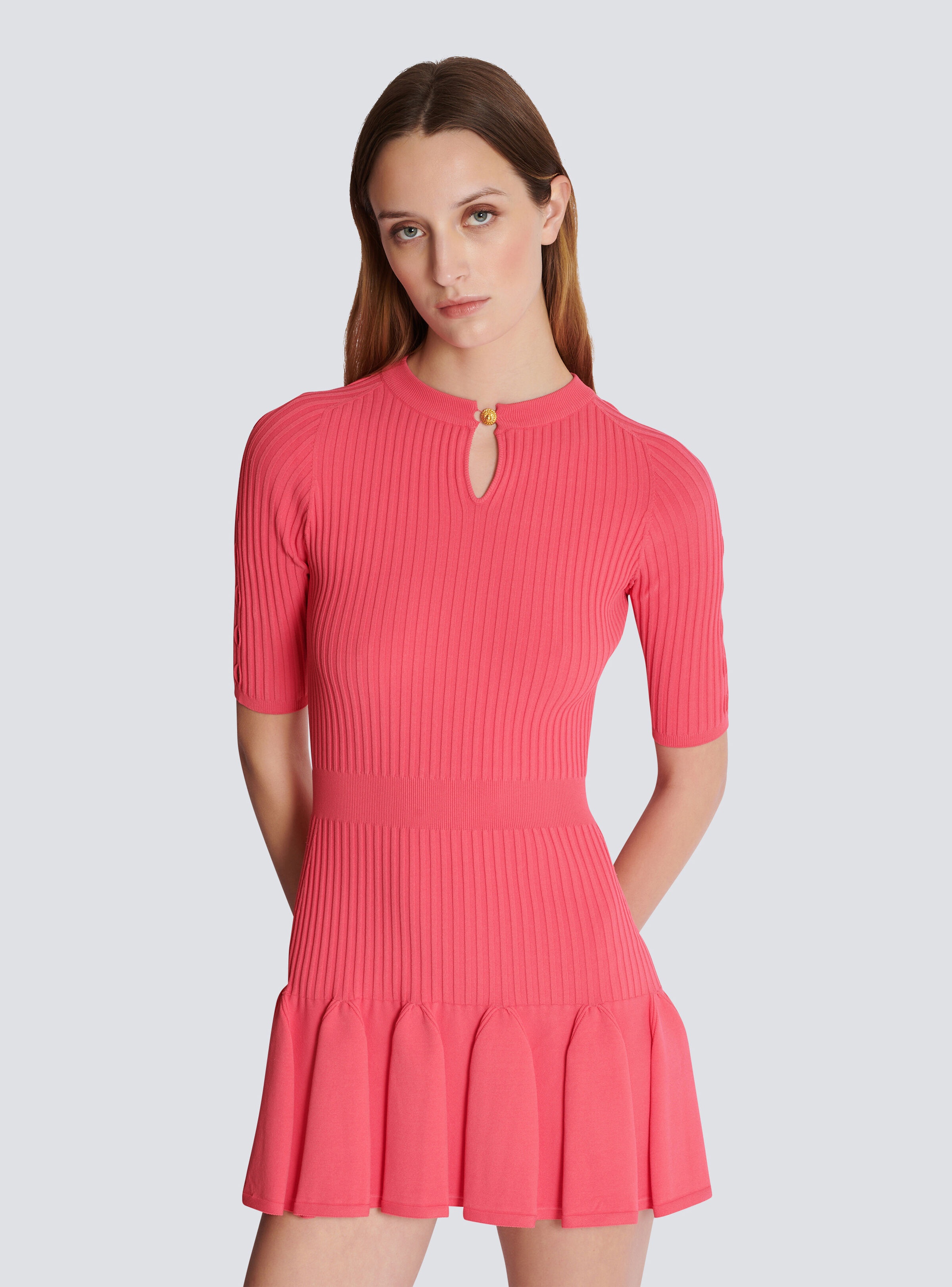 Flared knit dress - 6