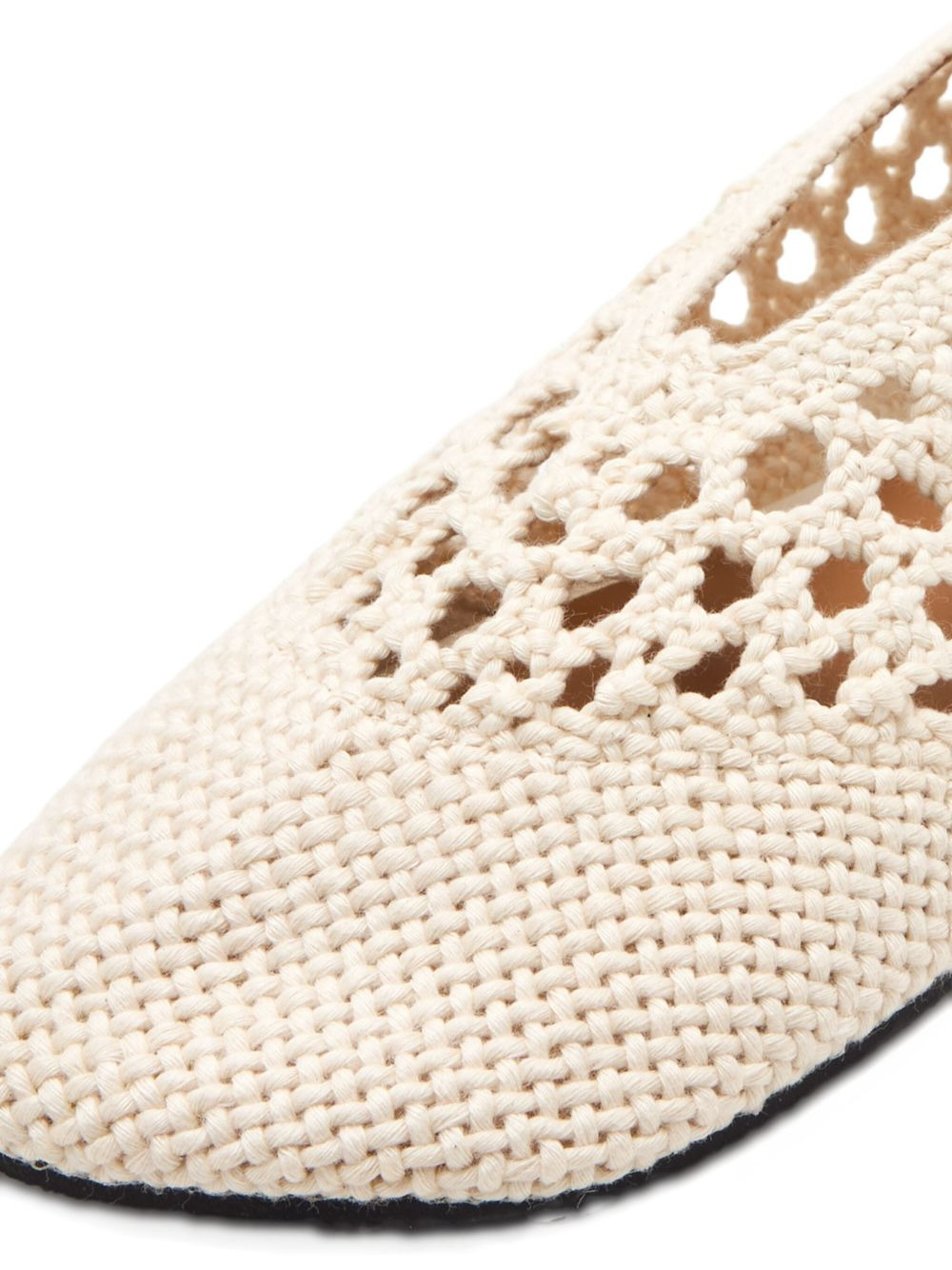 crochet-knit ballet shoes - 4