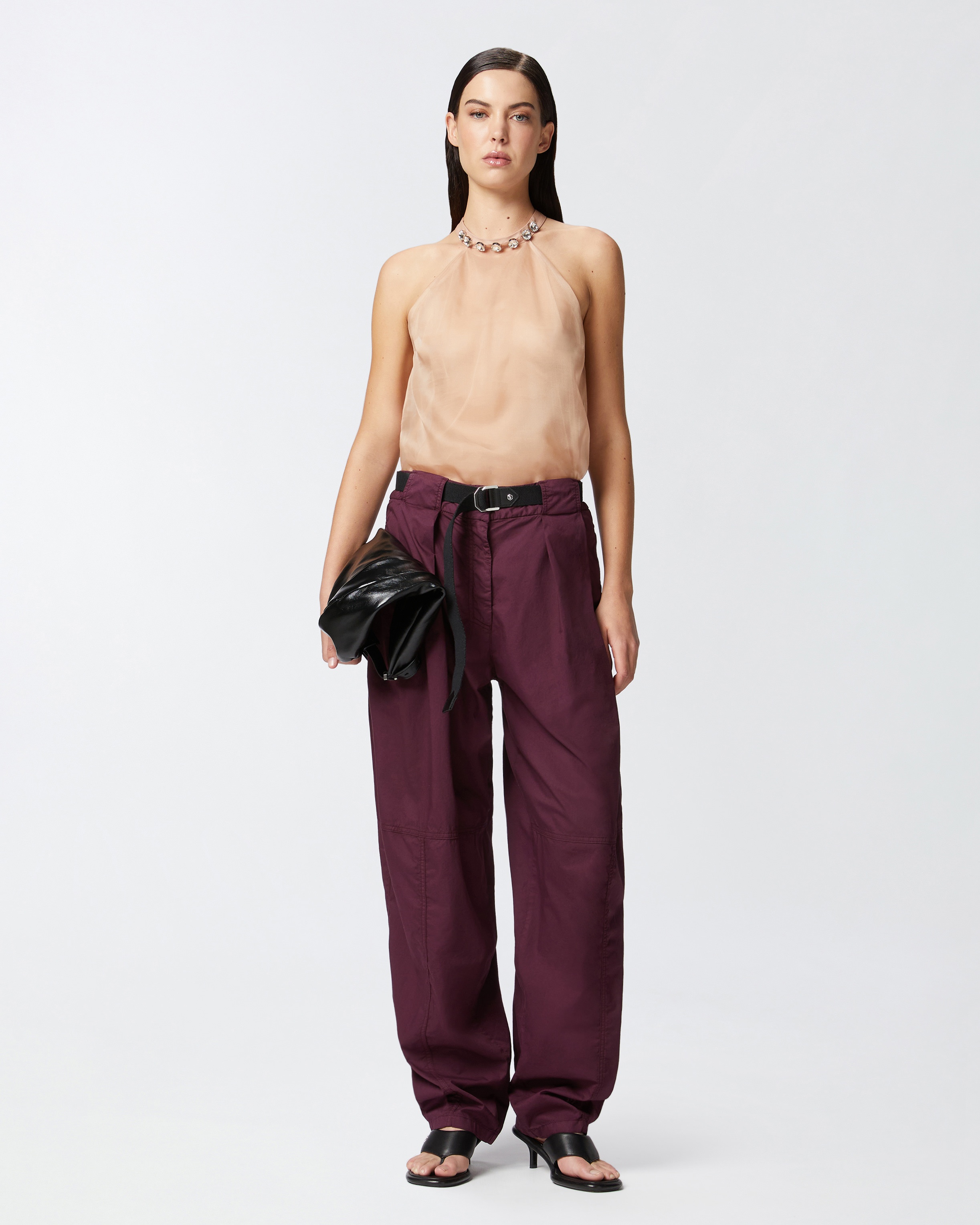 WIDE COTTON TROUSERS WITH BELT - 2