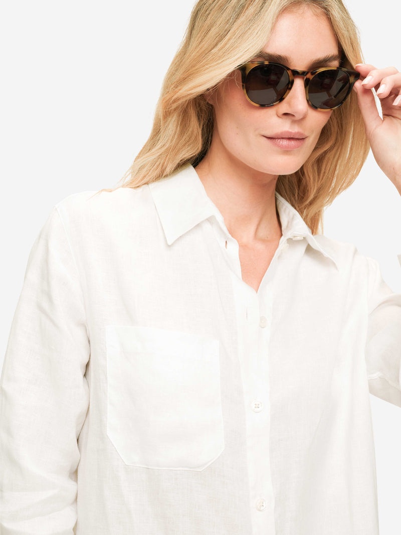 Women's Shirt Sicily Linen White - 6