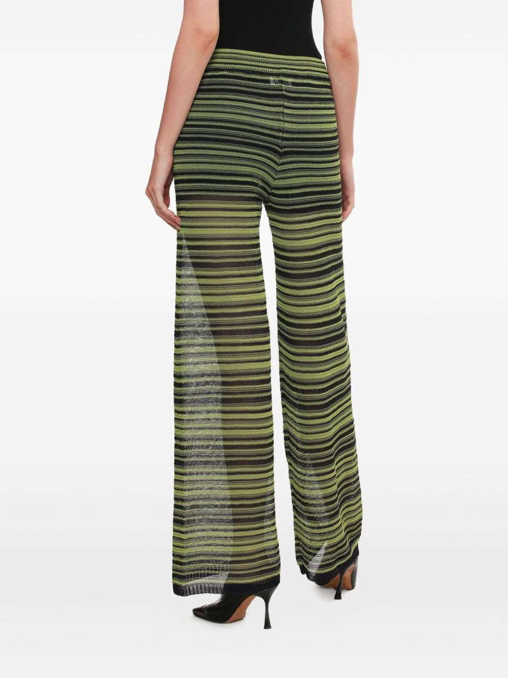 striped-pattern trousers - 4