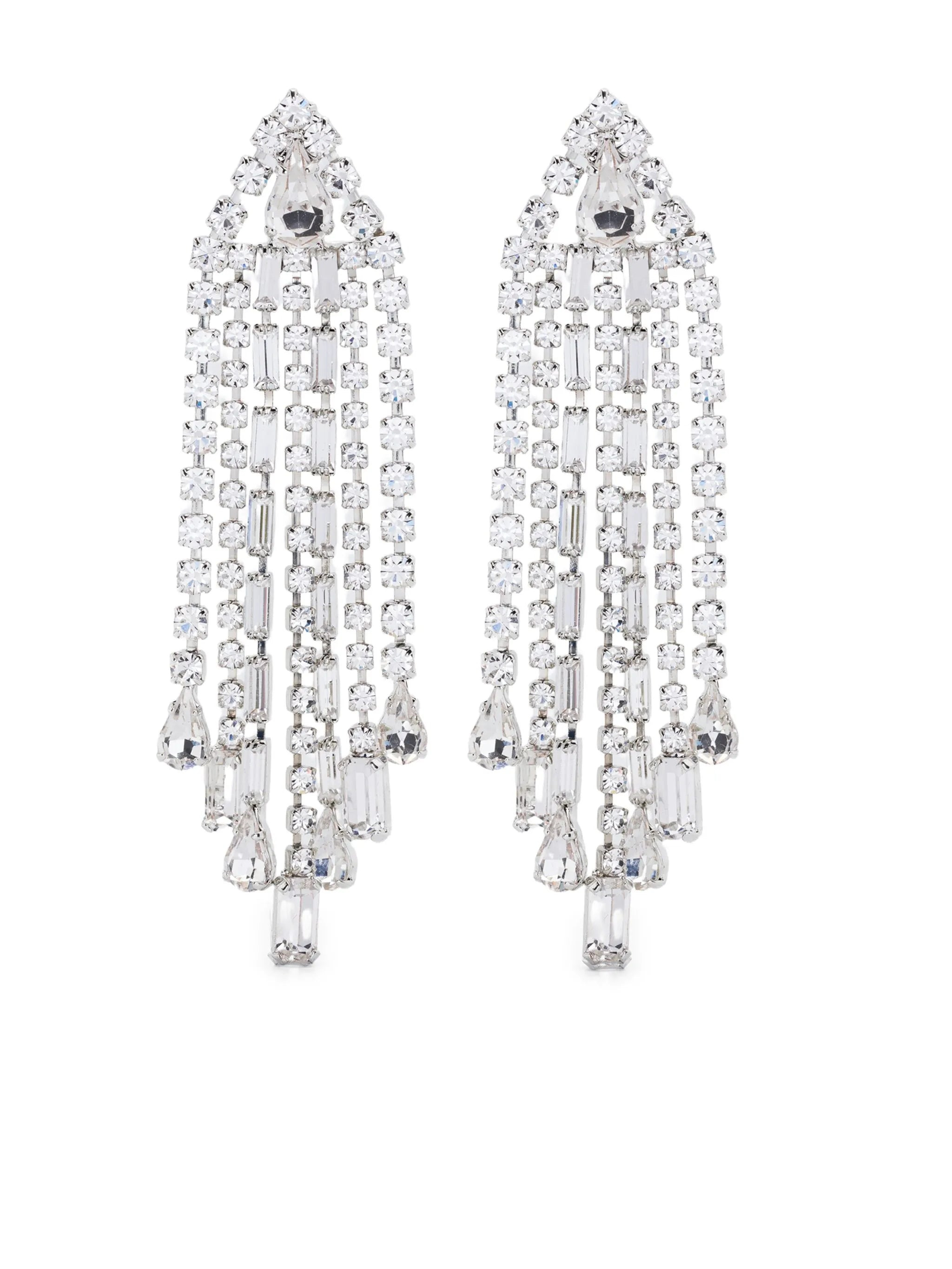 crystal-embellished earrings - 1