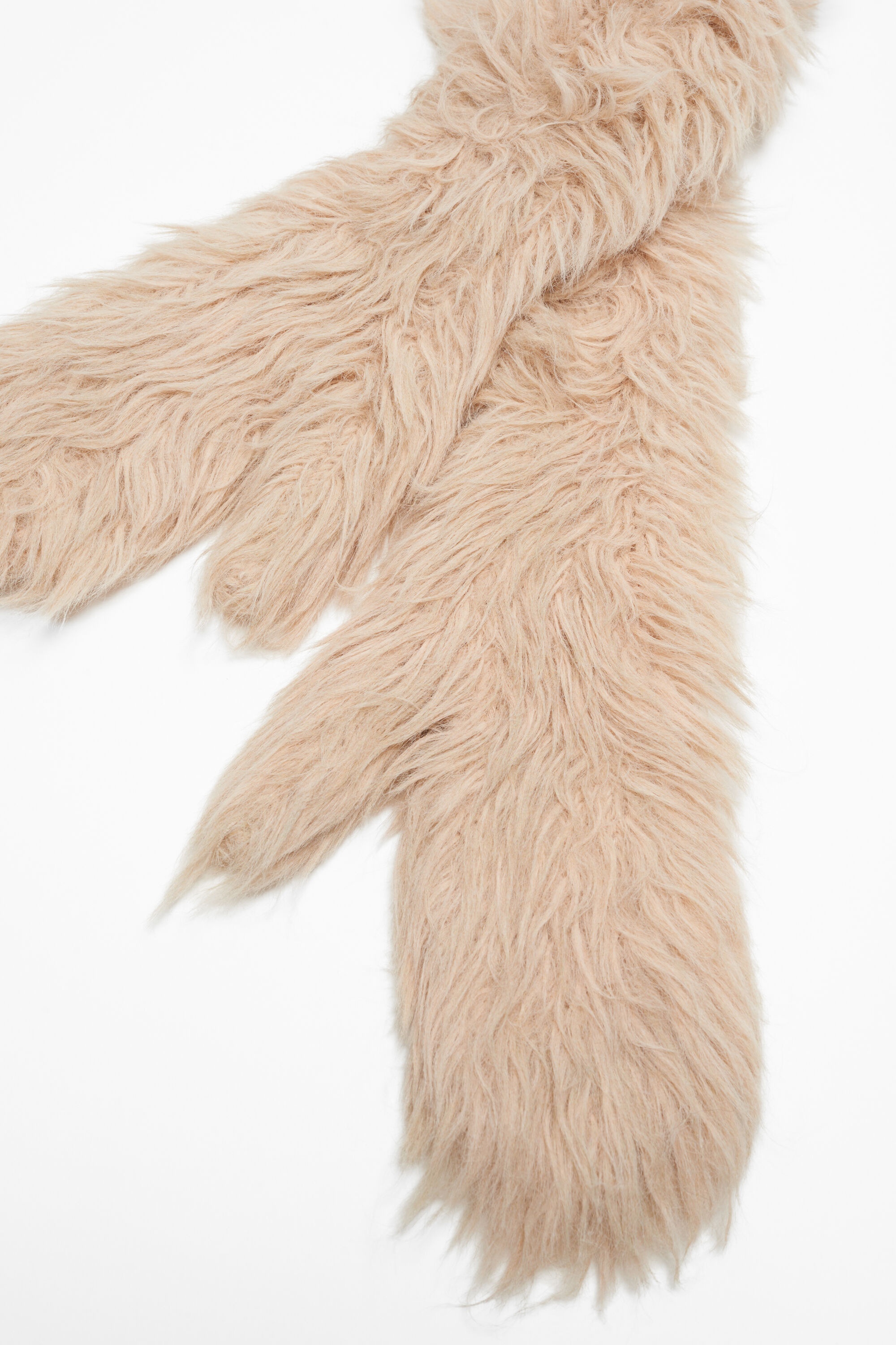Fluffy mittens - Beige - 3