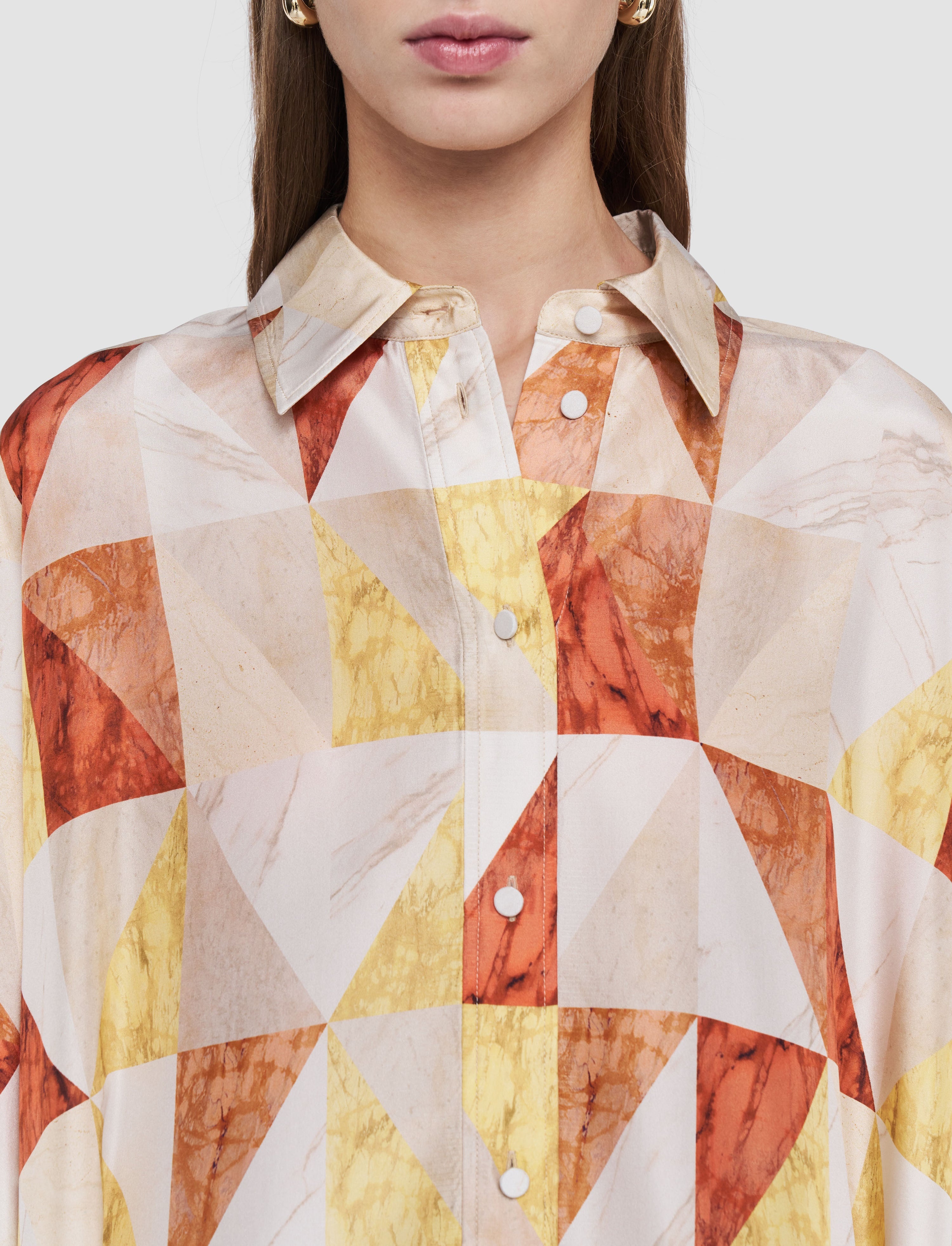 Dania Marble Print Silk Dress - 6