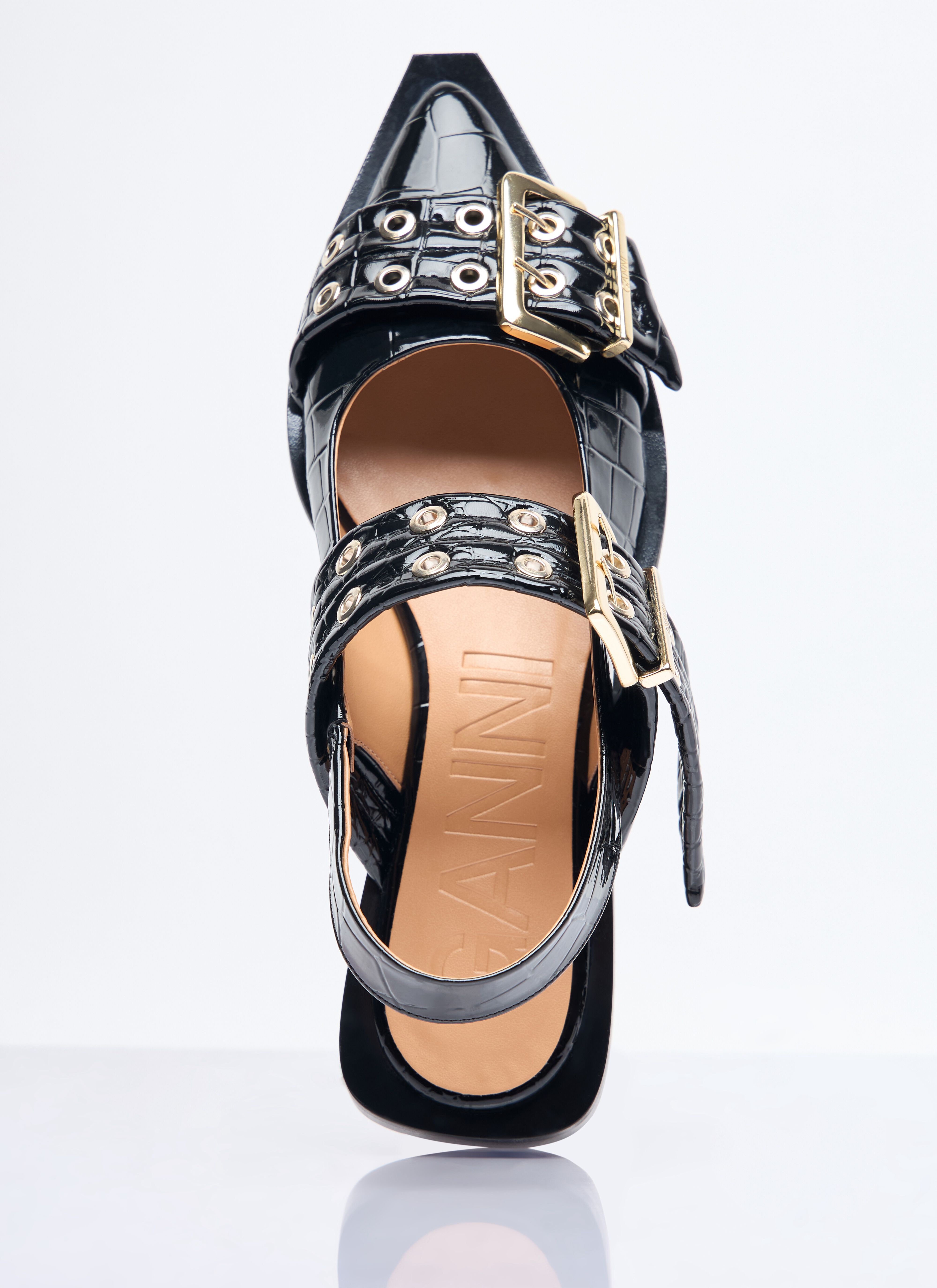 Feminine Buckle Ballerina Flats - 7