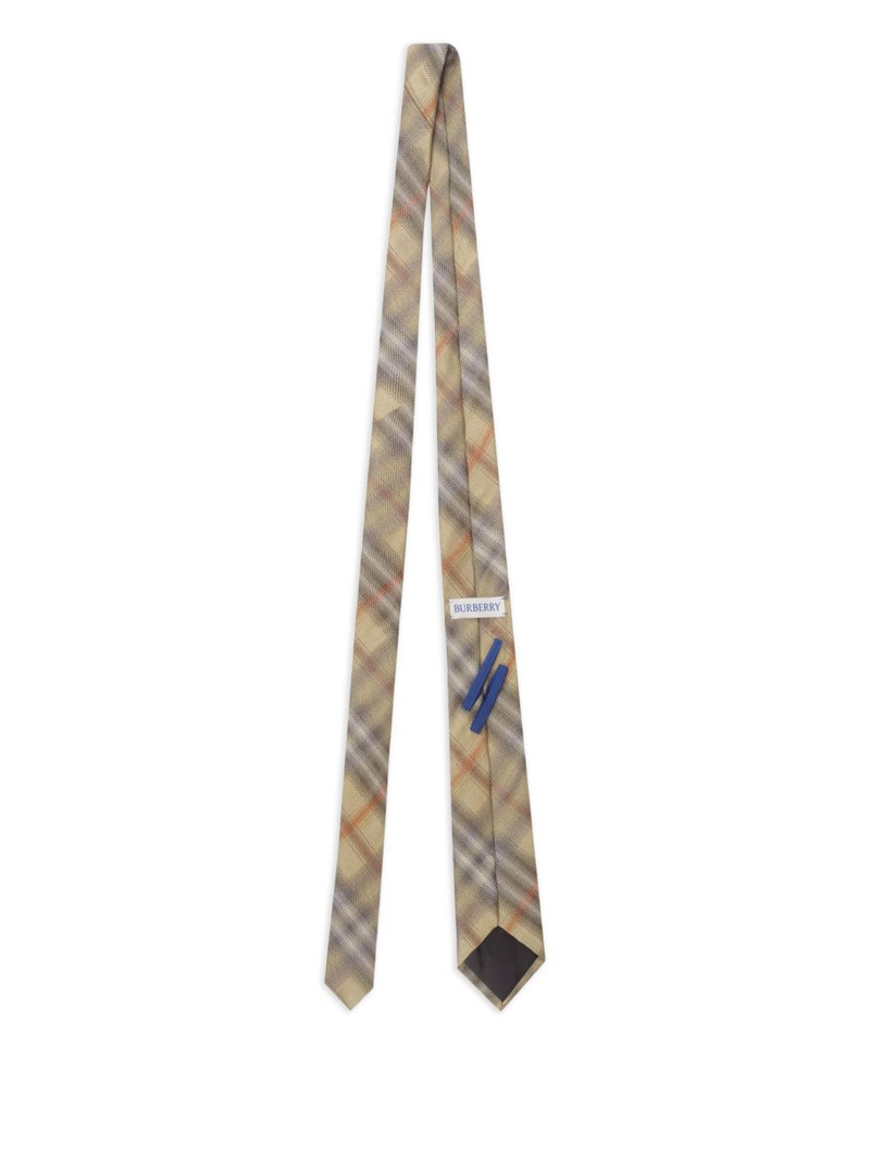Burberry checked silk tie outlook