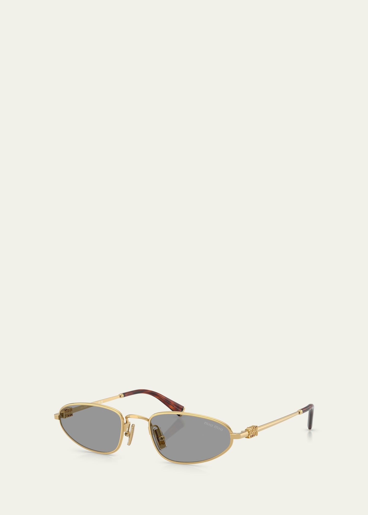 Logo Metal Oval Sunglasses - 2