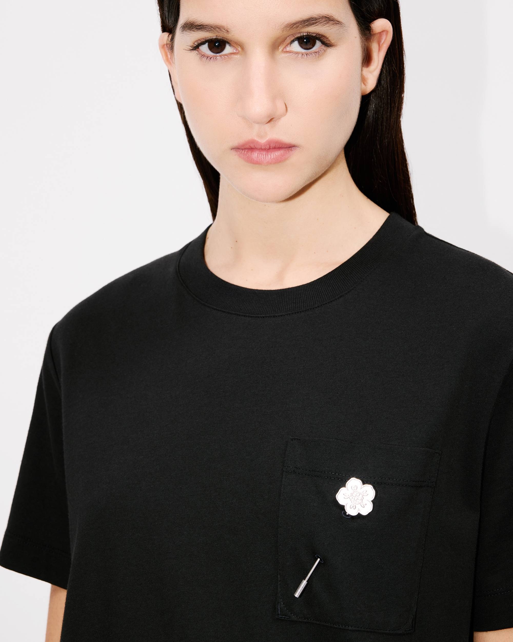 'Boke Flower' embroidered loose T-shirt in cotton - 6