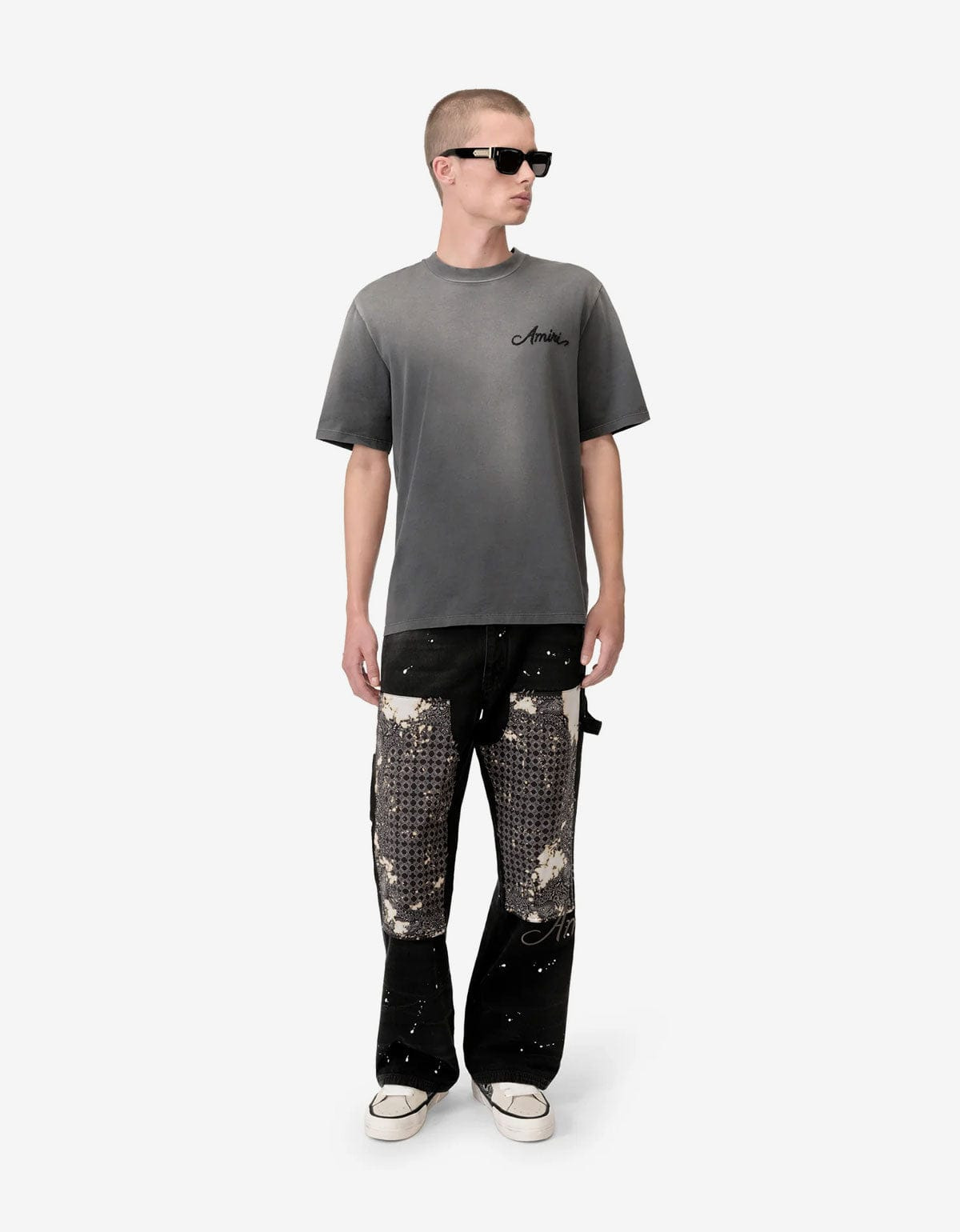 Amiri Black Bleach Bandana Patch T-Shirt - 5