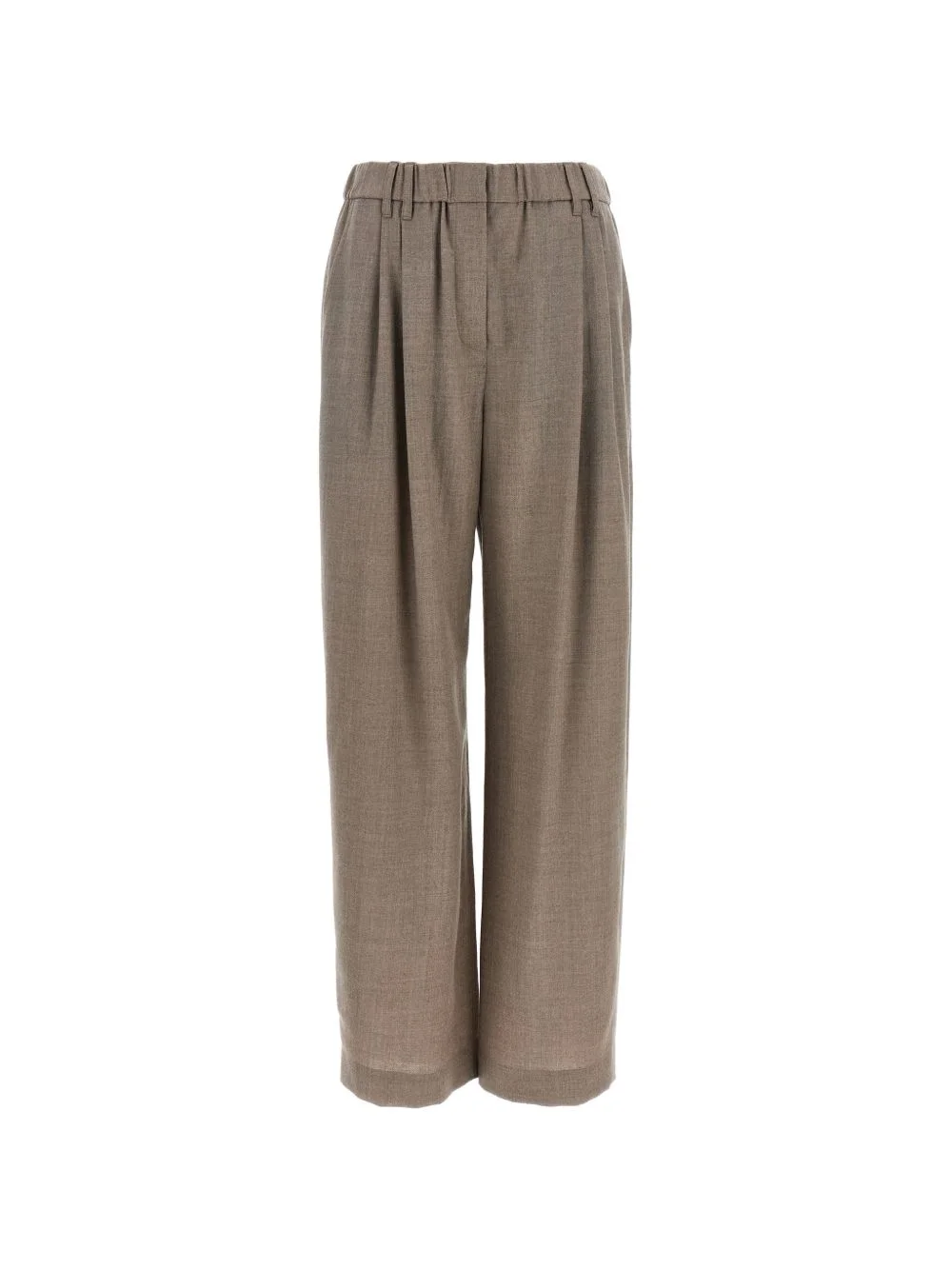 pleated wide-leg trousers - 1