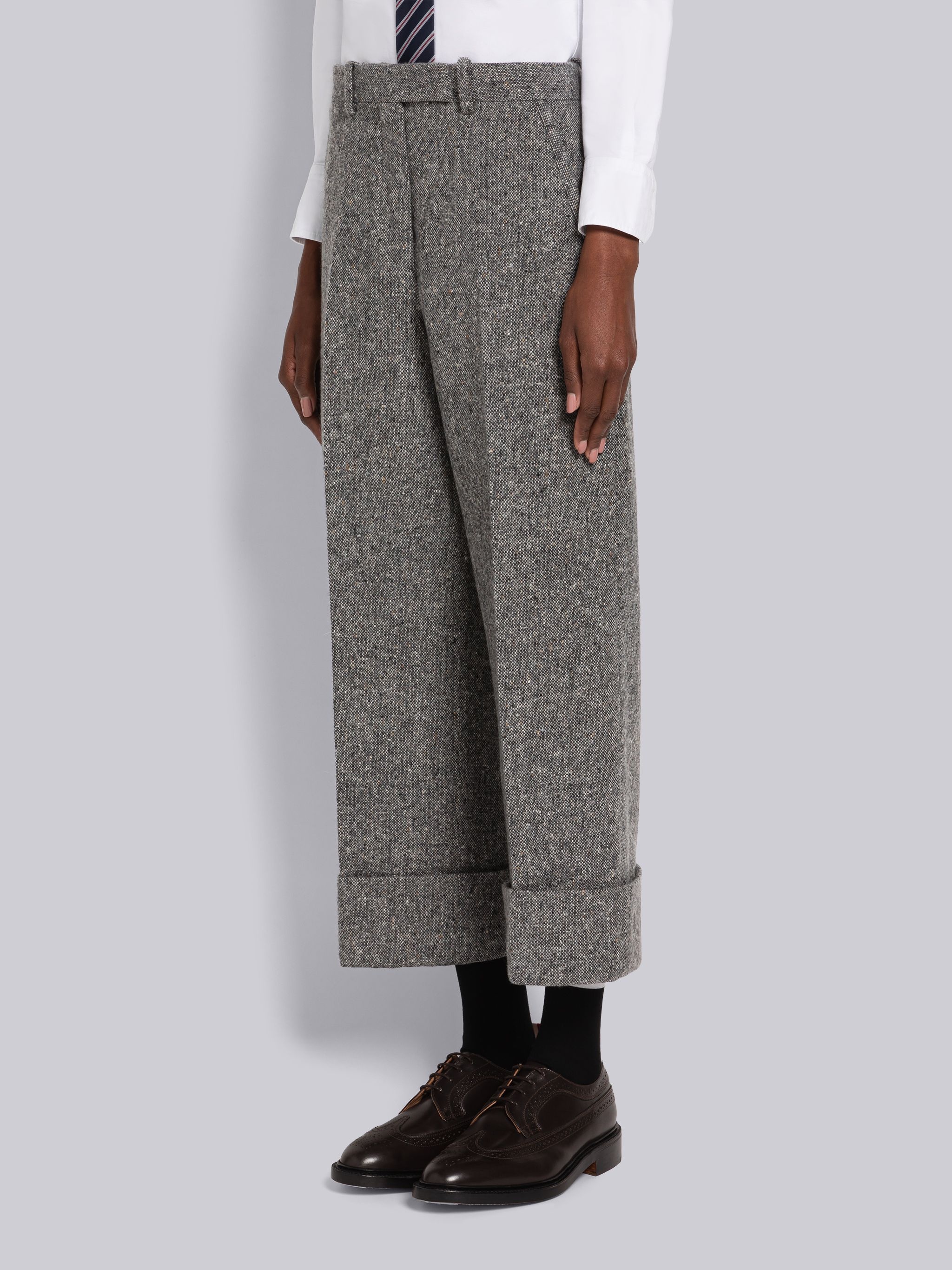 Solid Donegal Wool Sack Trouser - 2