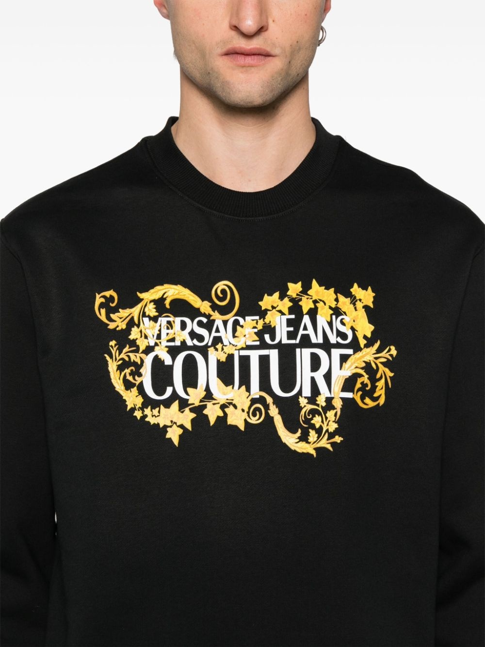 logo-print cotton sweatshirt - 5