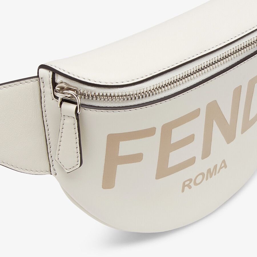 White leather belt bag - 4