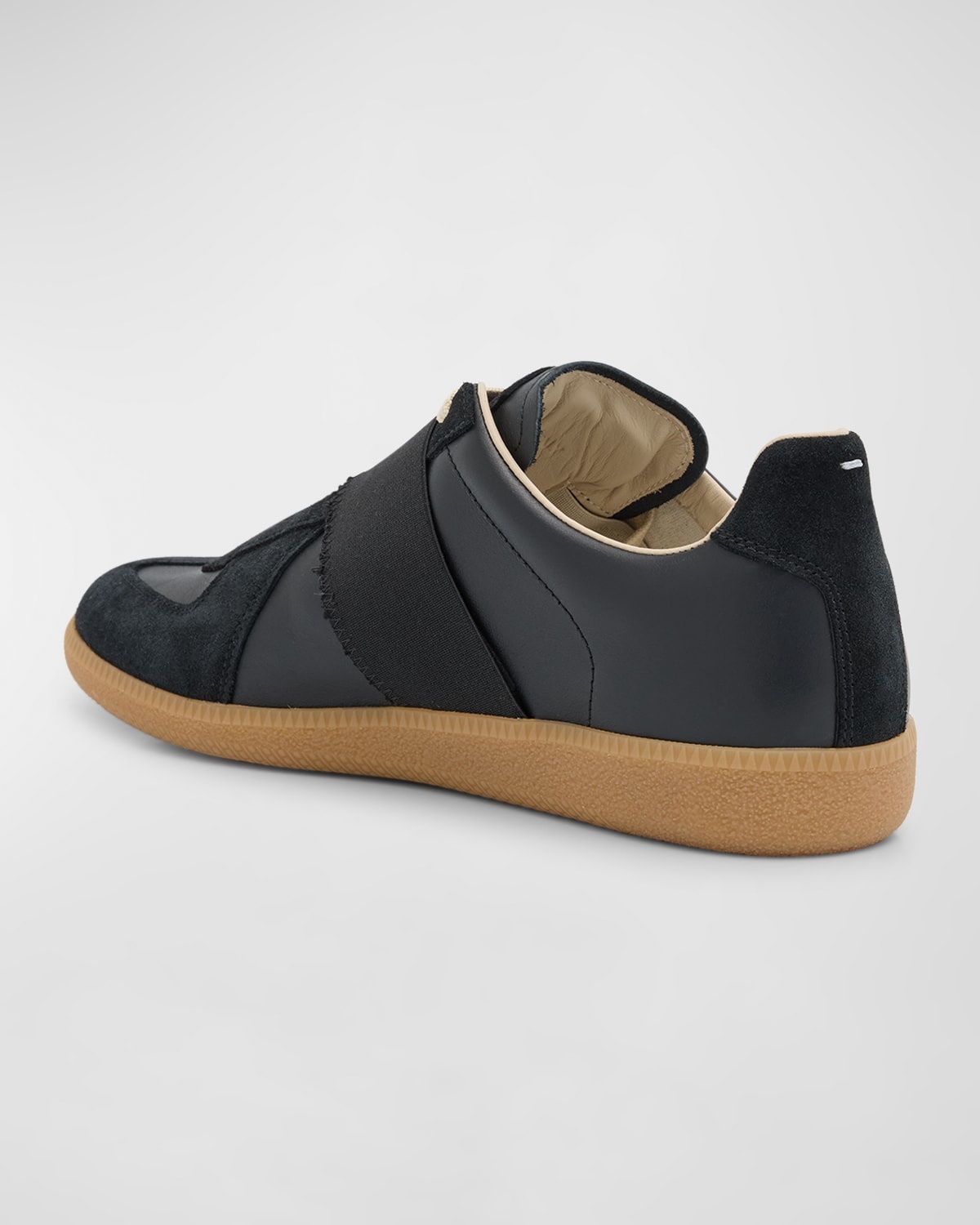 Men's Replica Leather Elastic Band Sneakers - 4