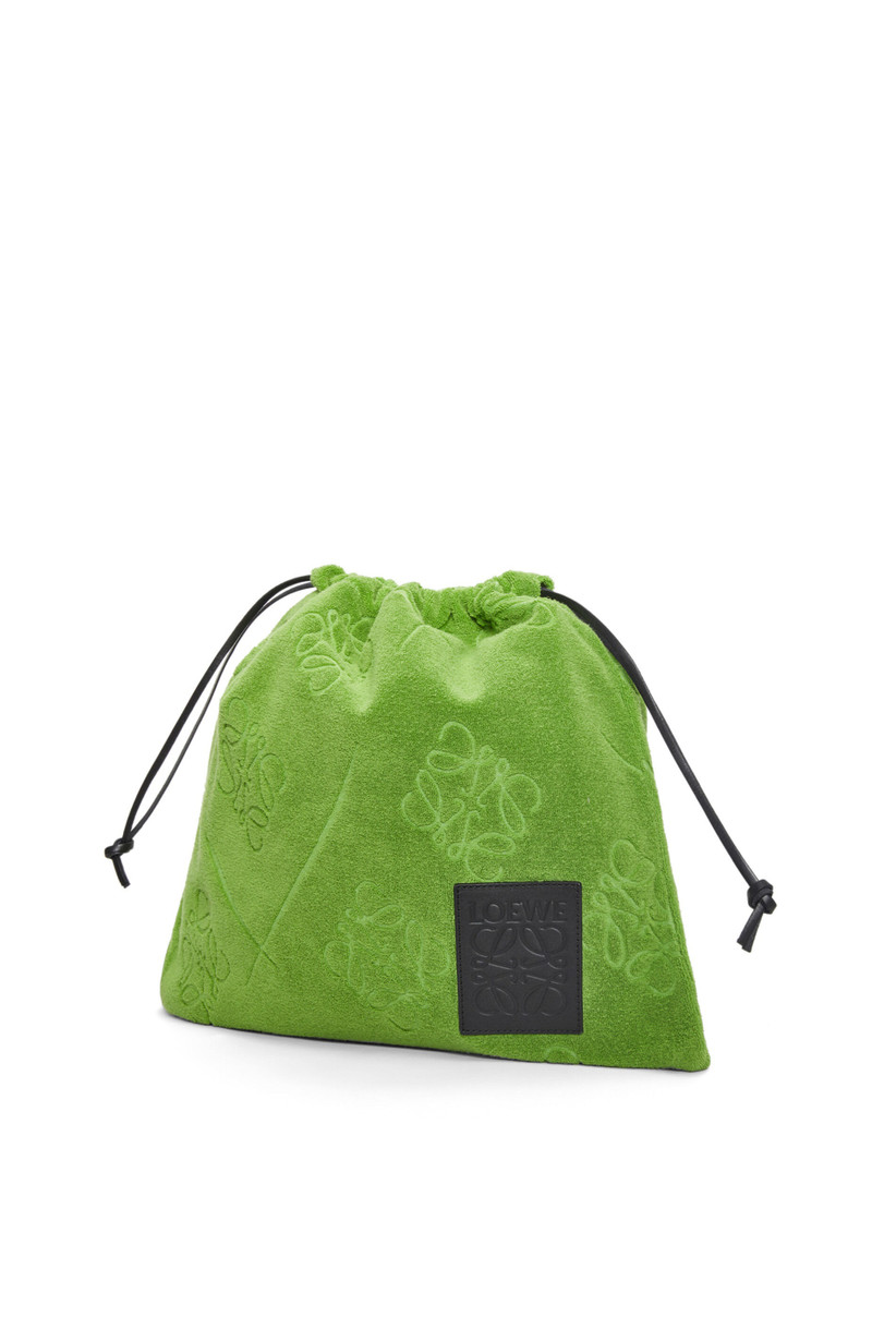 Loewe Drawstring pouch in cotton towelling outlook