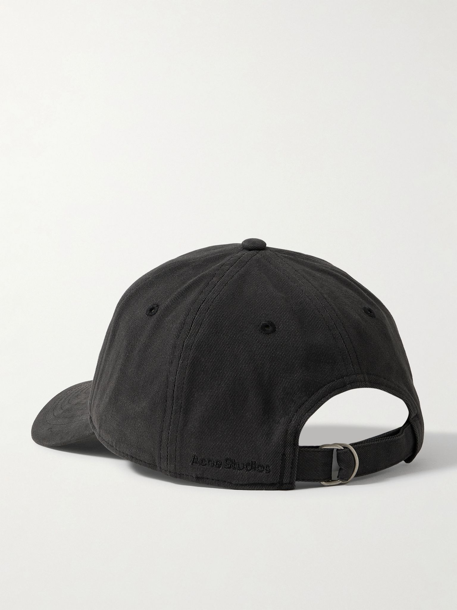 Embellished organic cotton-twill baseball cap Black - 2