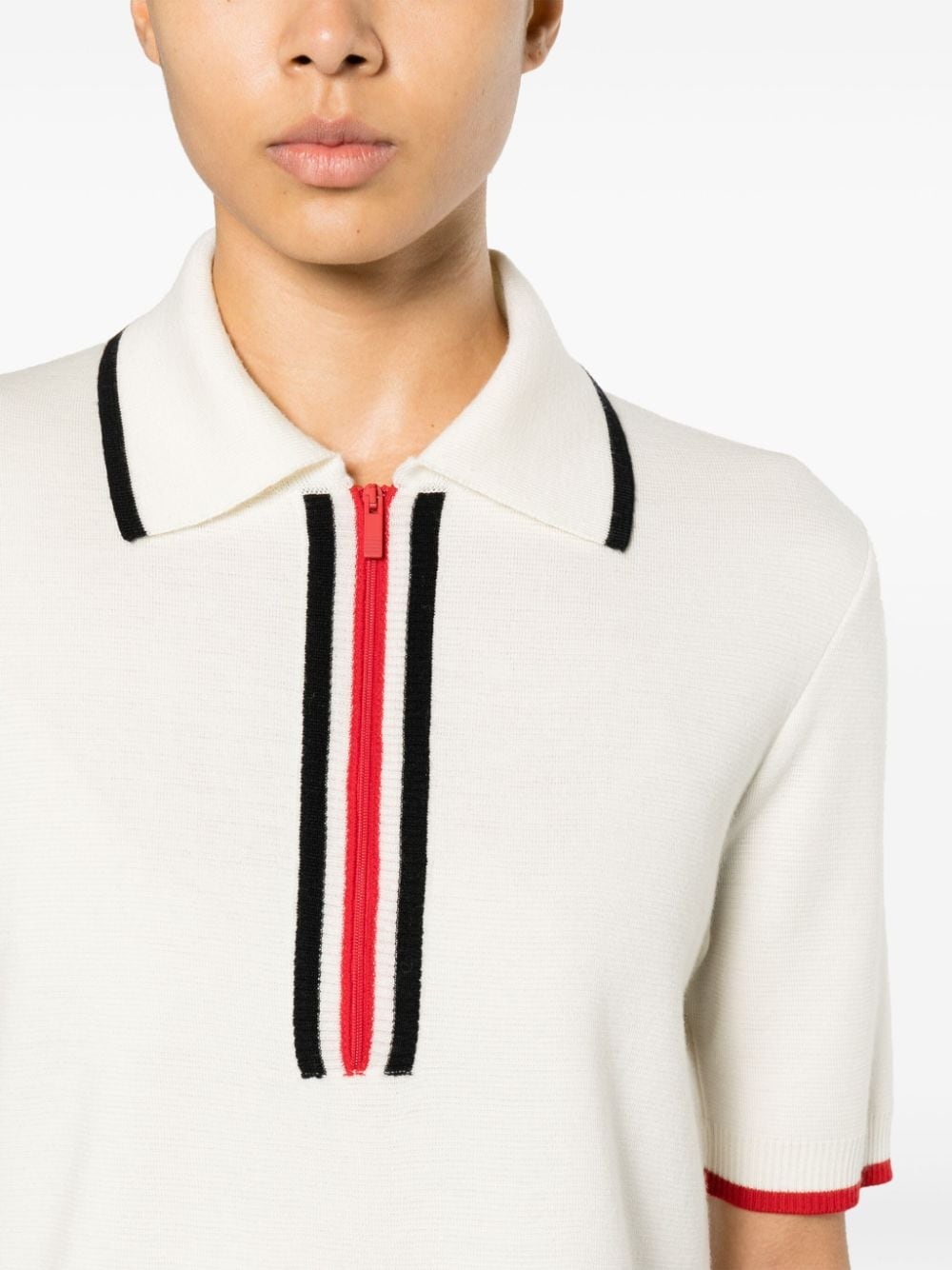 RWB-striped virgin wool polo shirt - 5