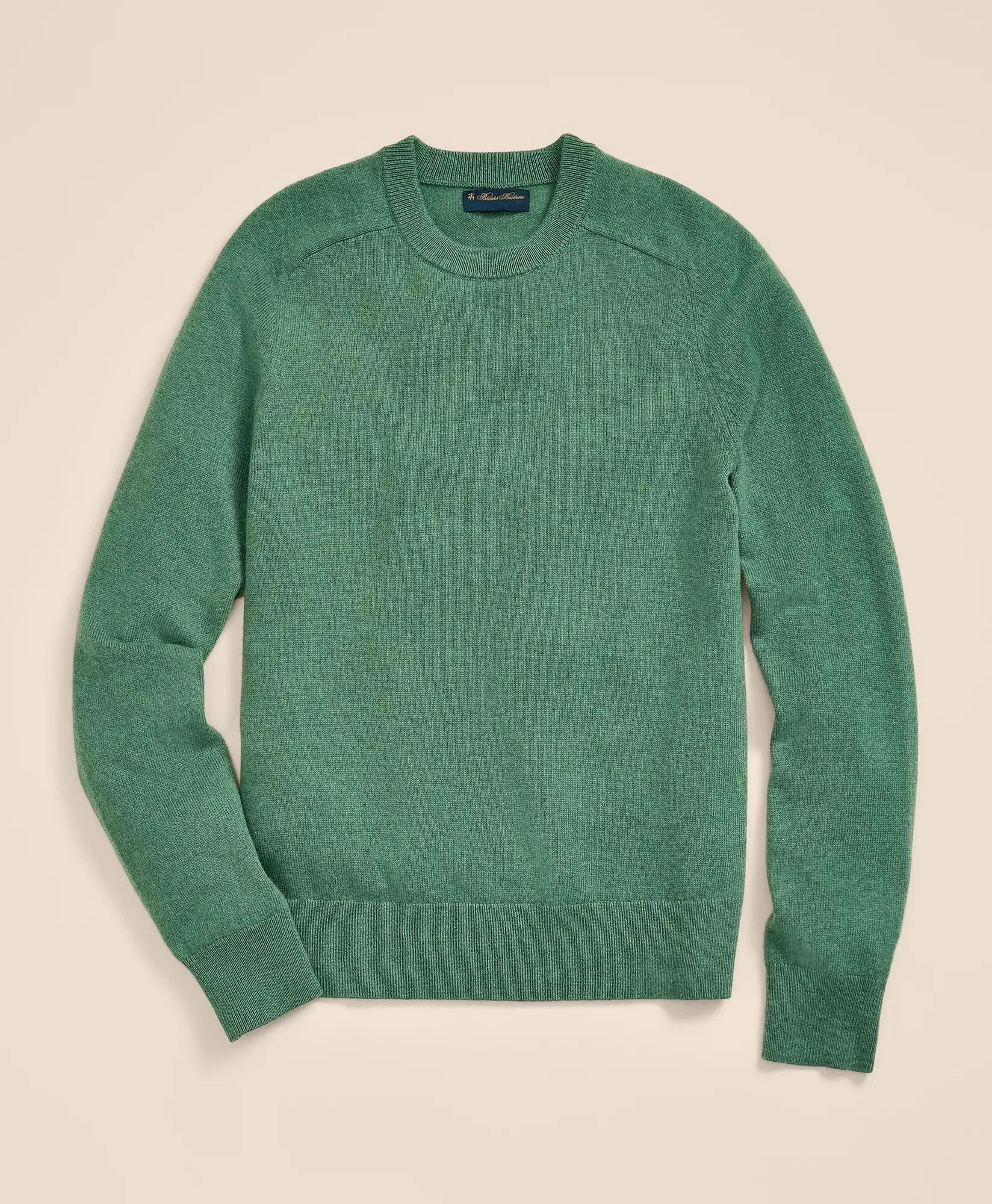 3-Ply Cashmere Crewneck Saddle Shoulder Sweater - 1