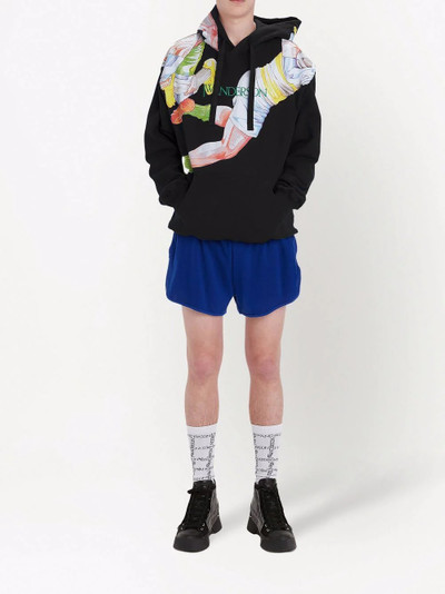 JW Anderson graphic-print logo hoodie outlook