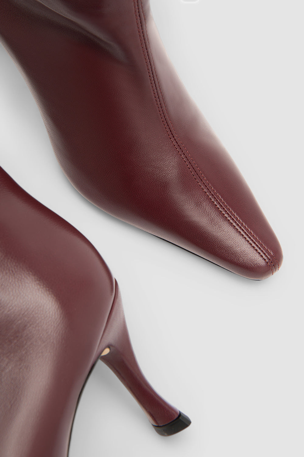 Stevie 42 Sour Cherry Lamb Nappa Leather Knee-High Boot - 3