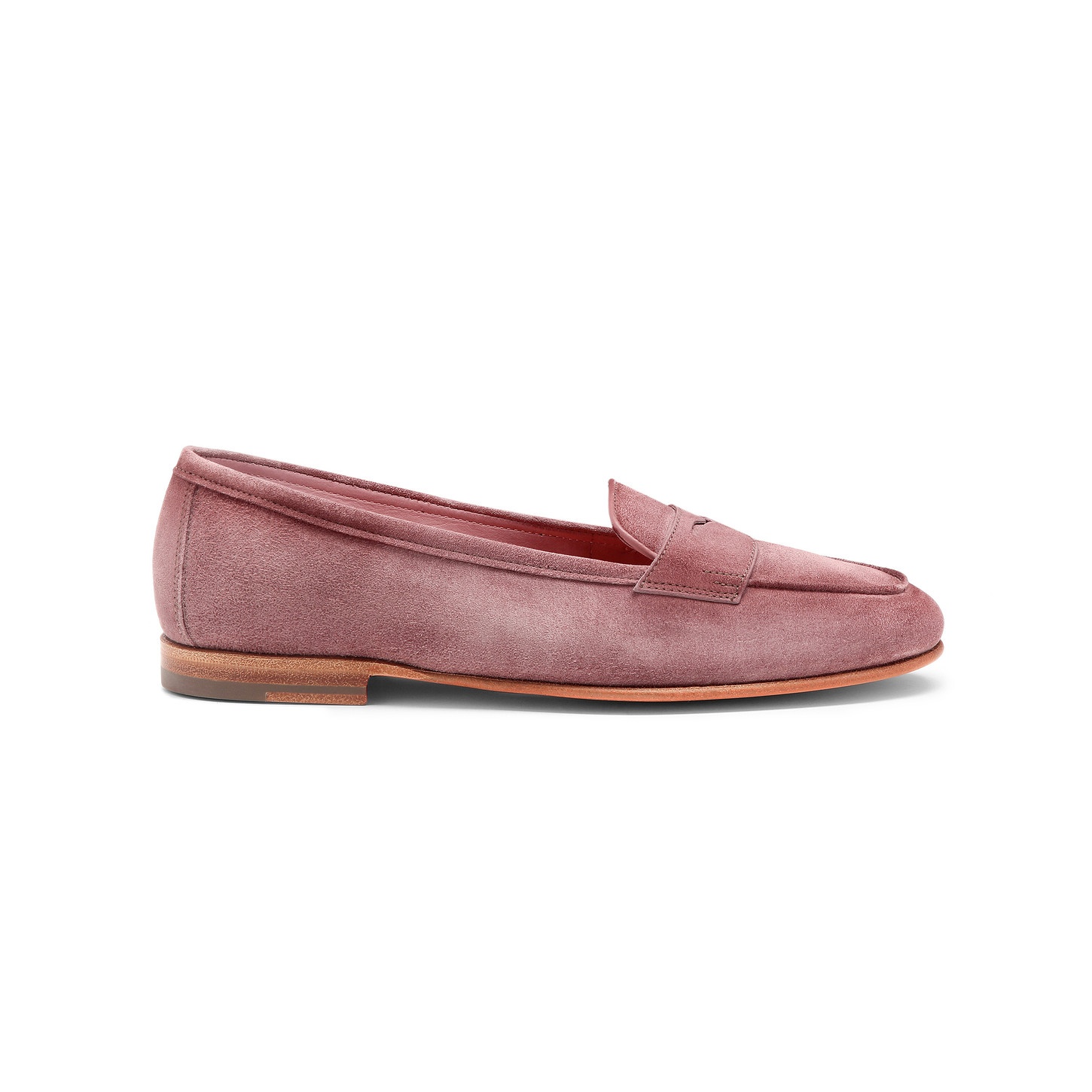 Women's pink suede Carla loafer - 1