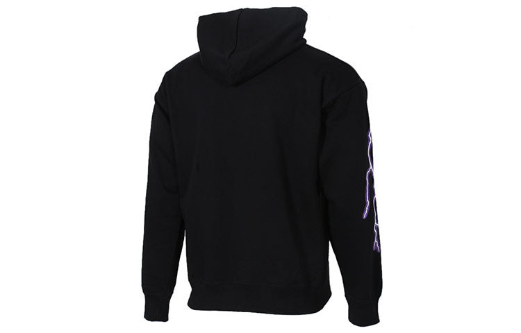 Men's Converse Flash Logo Printing Sports Fleece Lined Black 10017495-A01 - 2