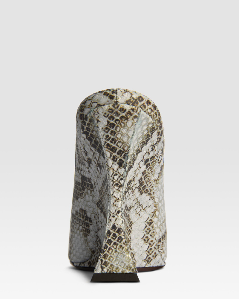 Python-print leather mule 4