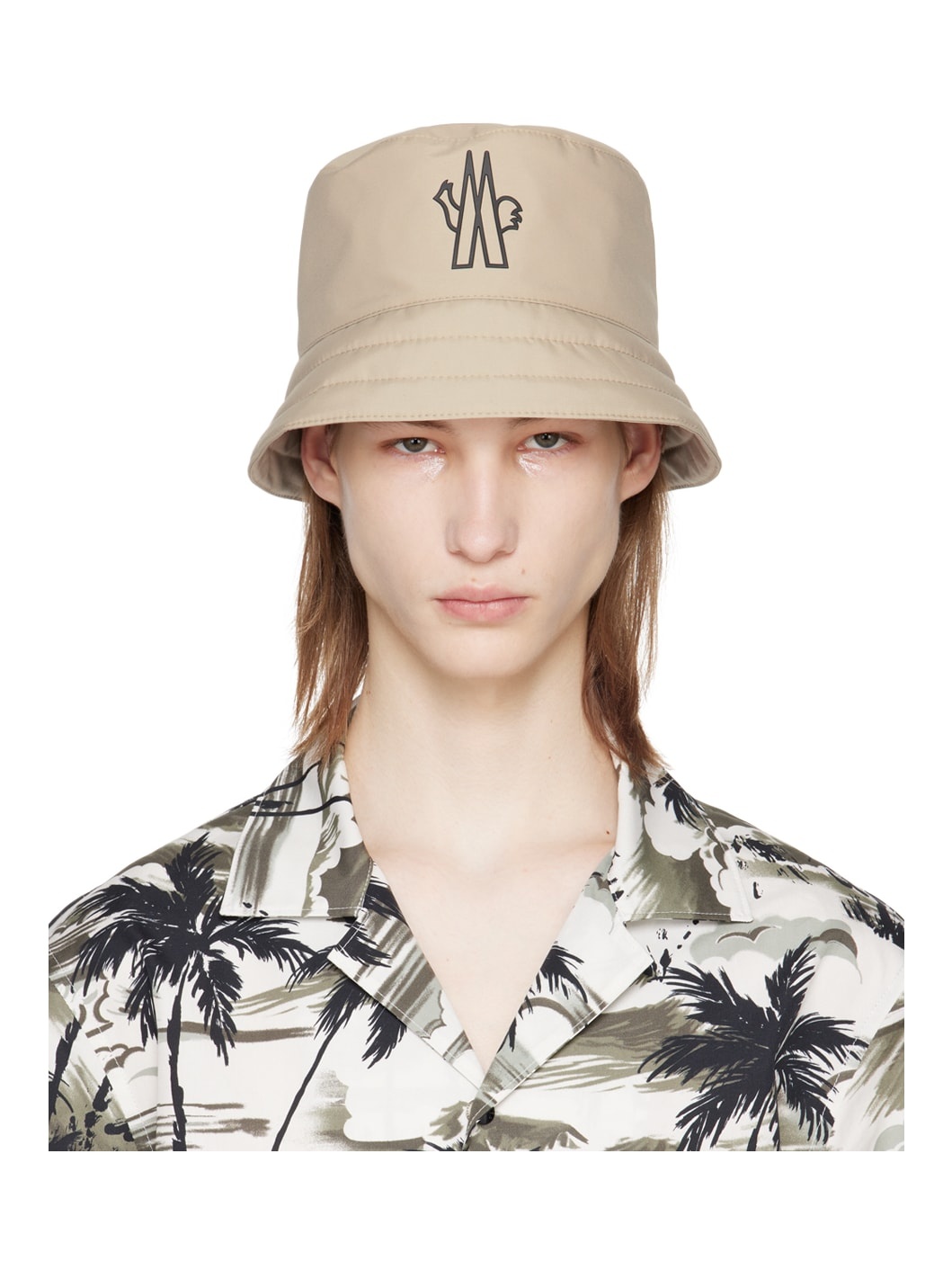 Beige Bonded Bucket Hat - 1