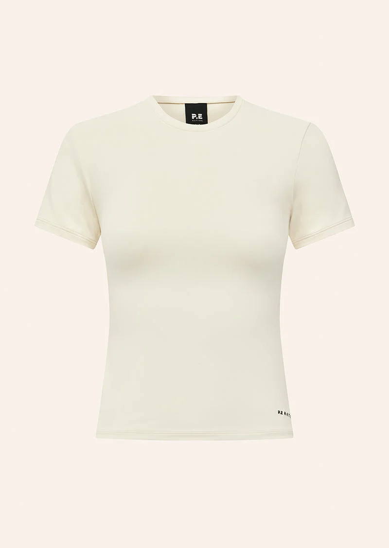 FOUNDATION SHORT SLEEVE TEE IN WHISPER WHITE - 1