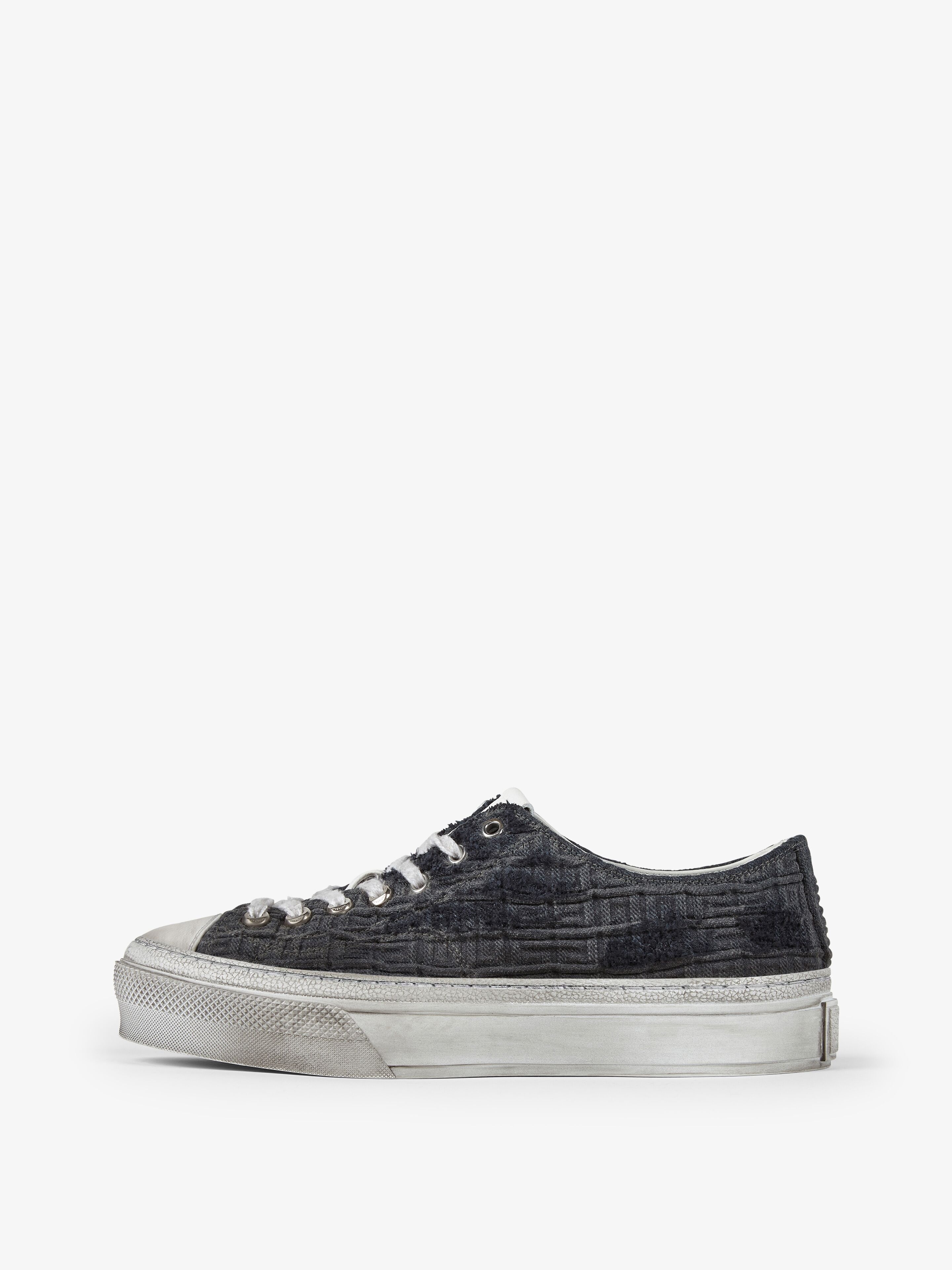 CITY SNEAKERS IN 4G DENIM WITH USED EFFECT - 3