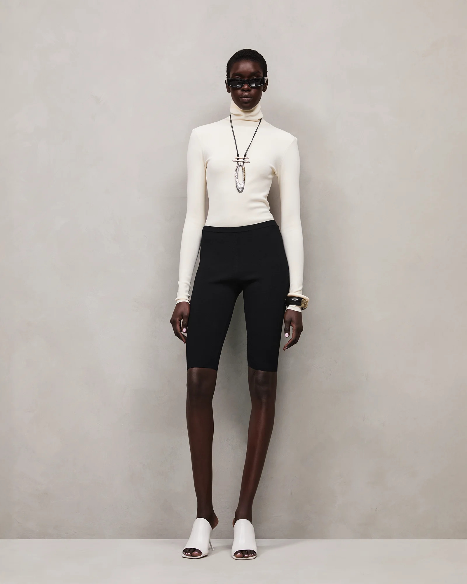 TURTLE NECK BODYSUIT OFF WHITE - 2