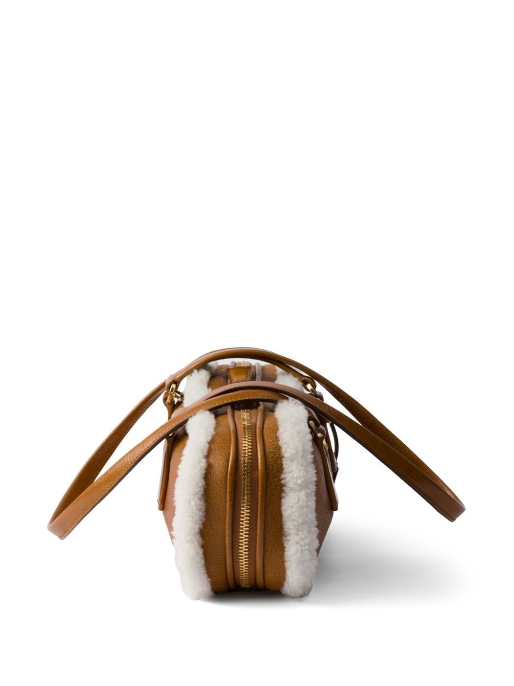 medium shearling leather tote bag - 4