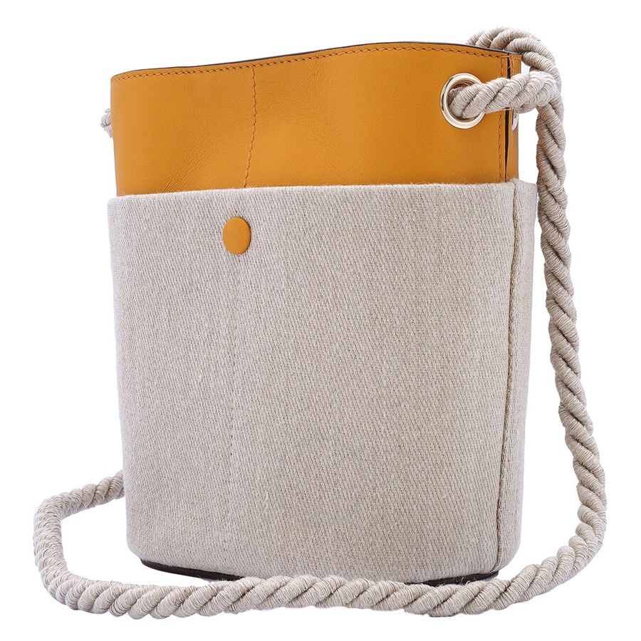 Chloe Ladies Sunflower Yellow Small Key Bucket Bag - 3
