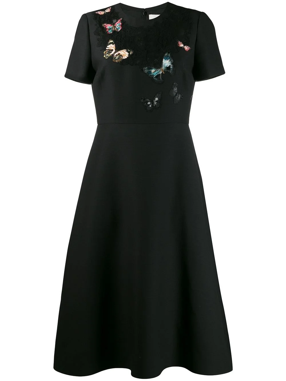 embroidered crêpe couture dress - 1