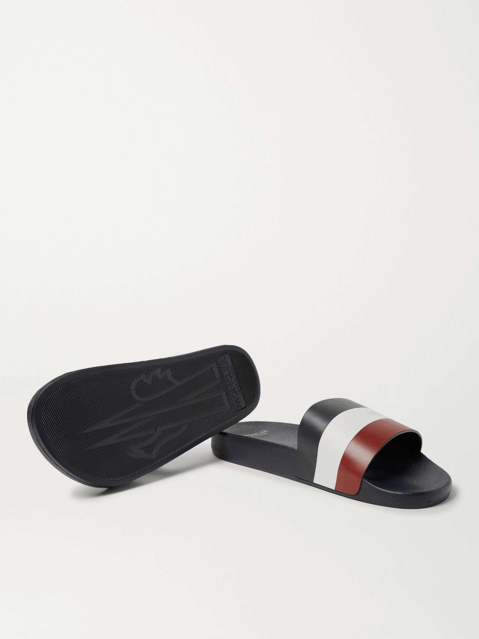 Basile Logo-Print Striped Leather Slides - 2