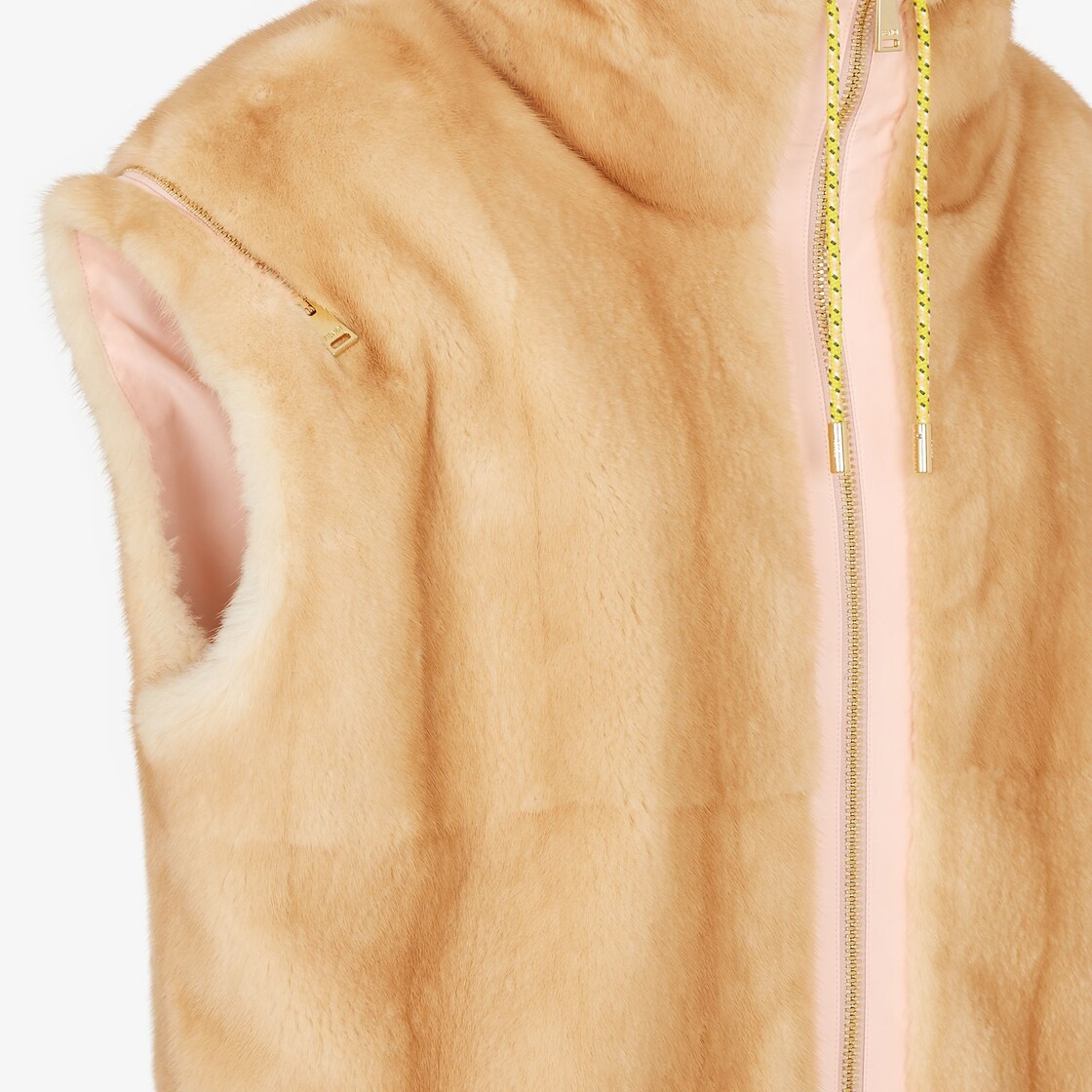 Mink and pink nylon vest - 3