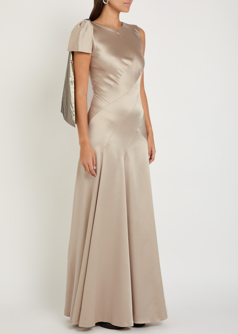 Maison Margiela Maison Margiela Bow-appliquéd Satin Gown outlook