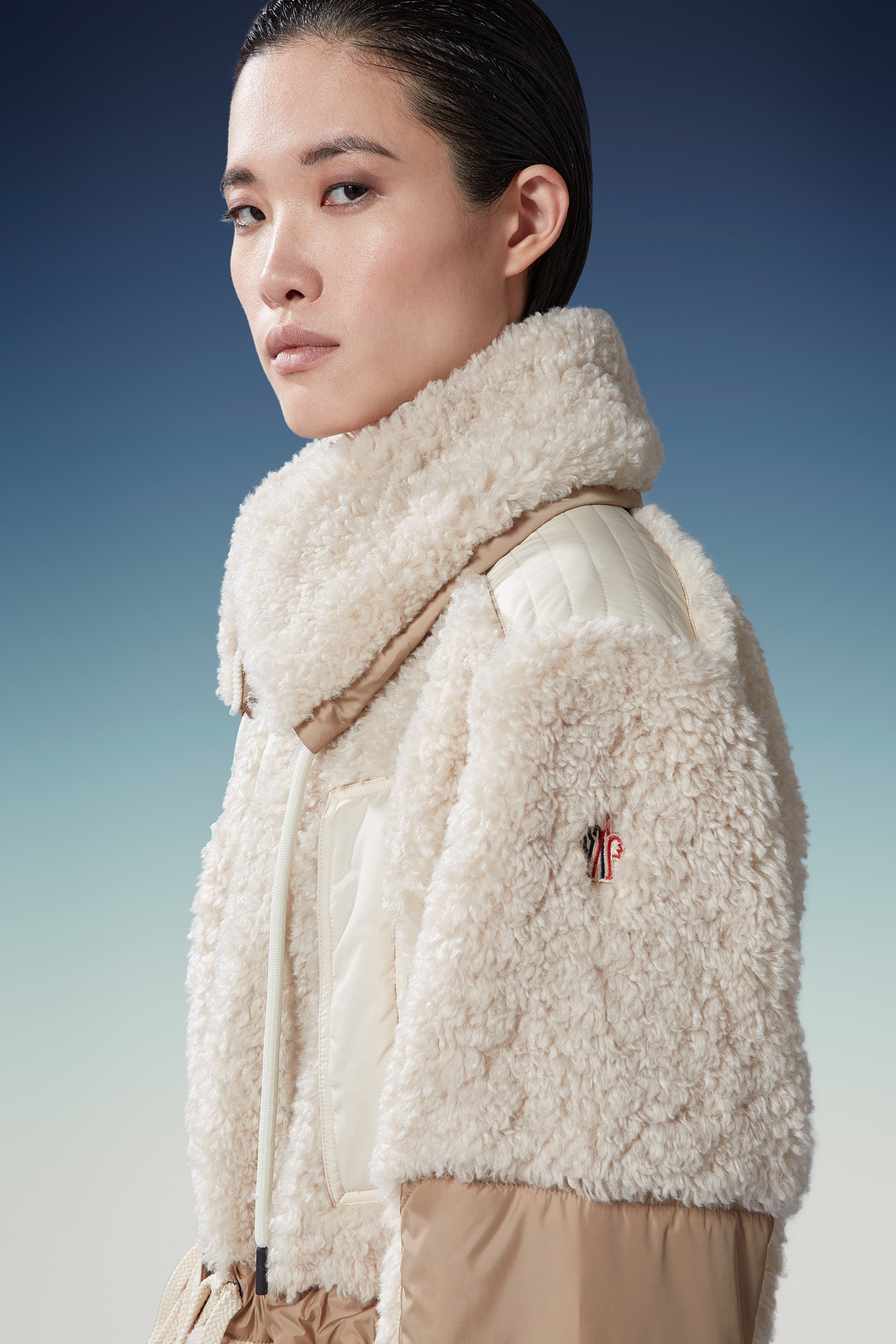 Moncler teddy coat clearance