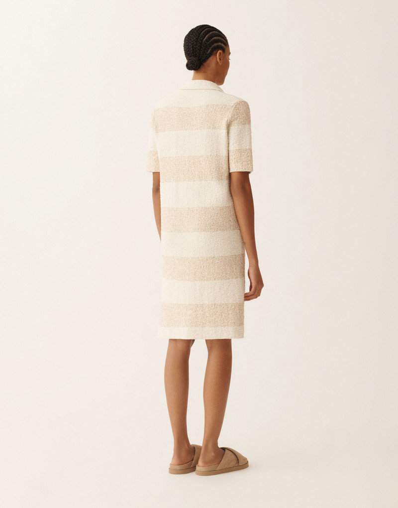 Striped cotton tweed dress with sequins 4